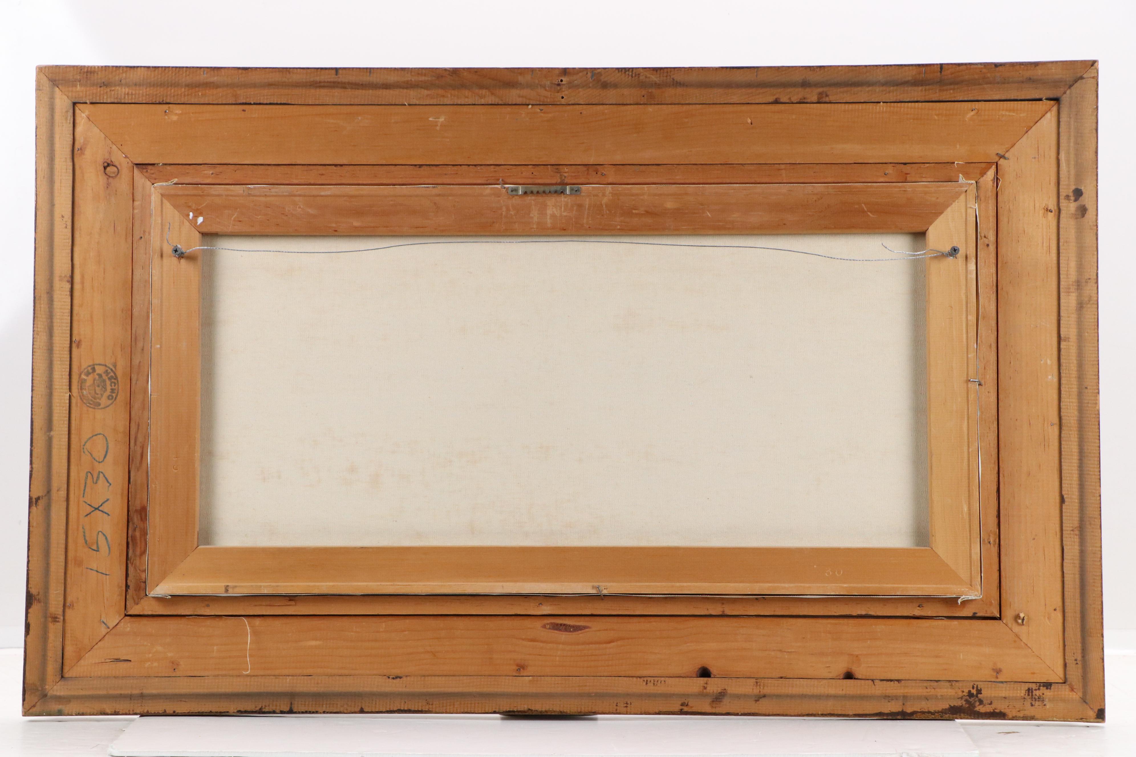 Wade Walsh Seascape Oil Painting with Sailing Raft