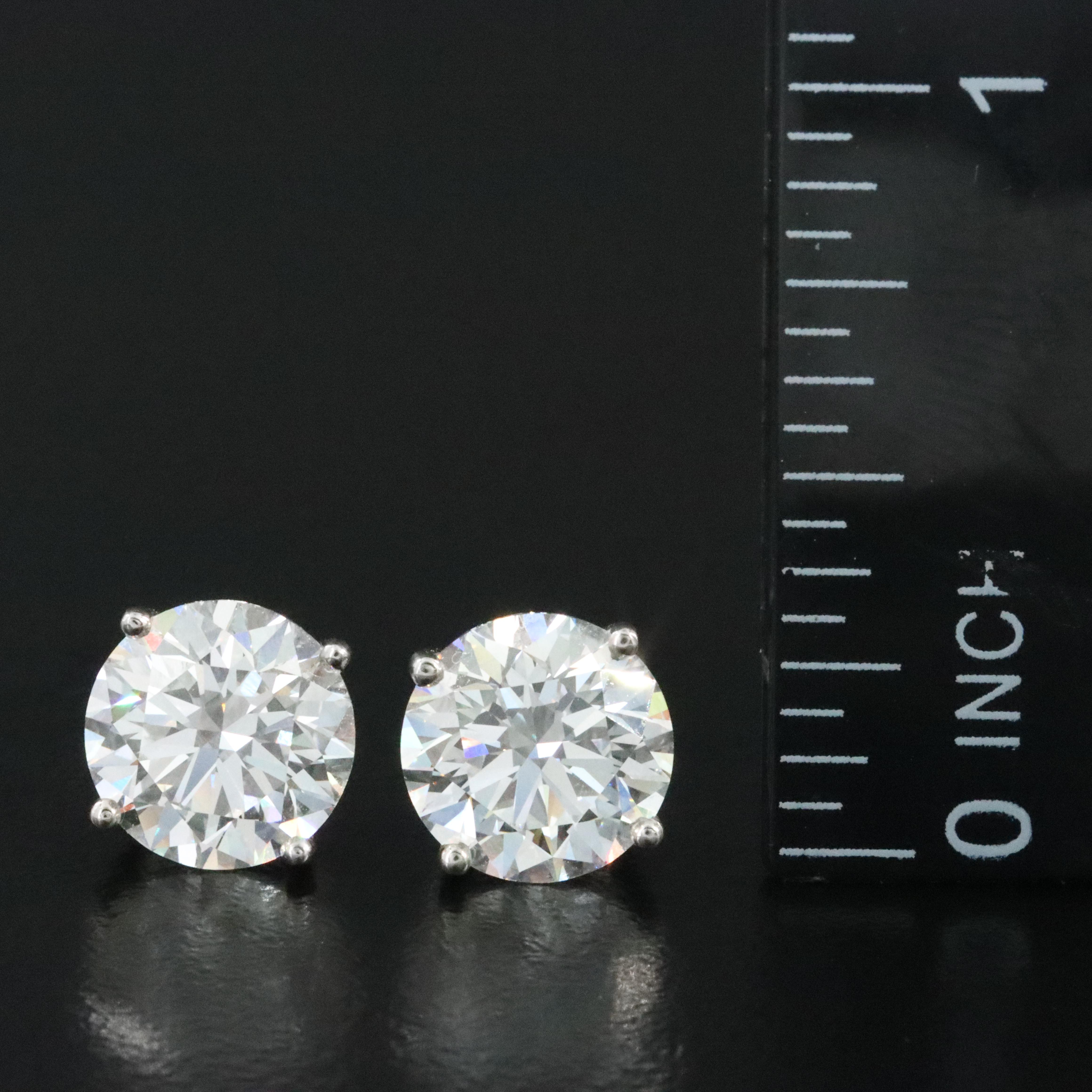 Platinum 5.29 CTW Lab Grown Diamond Stud Earrings with IGI Report