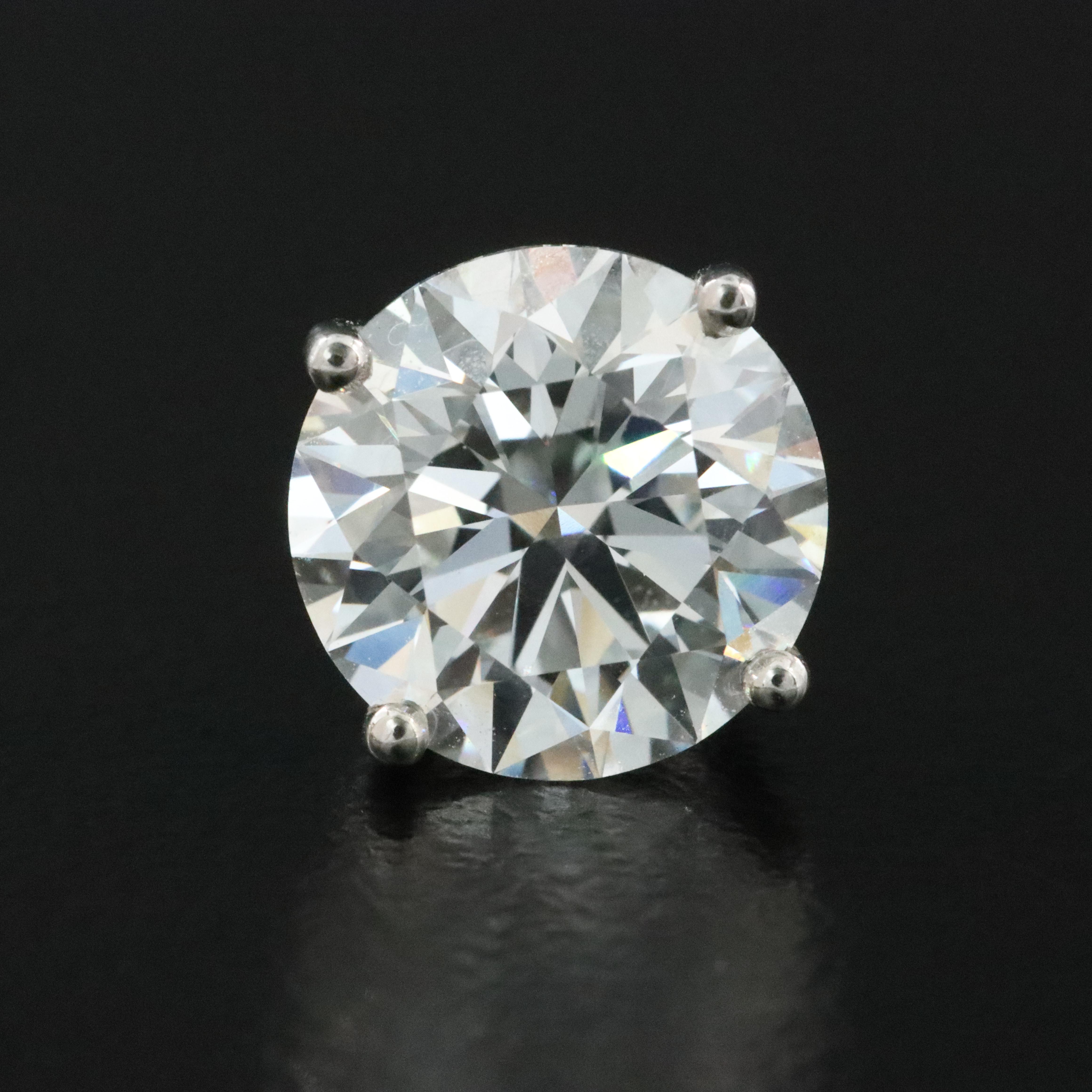 Platinum 5.29 CTW Lab Grown Diamond Stud Earrings with IGI Report