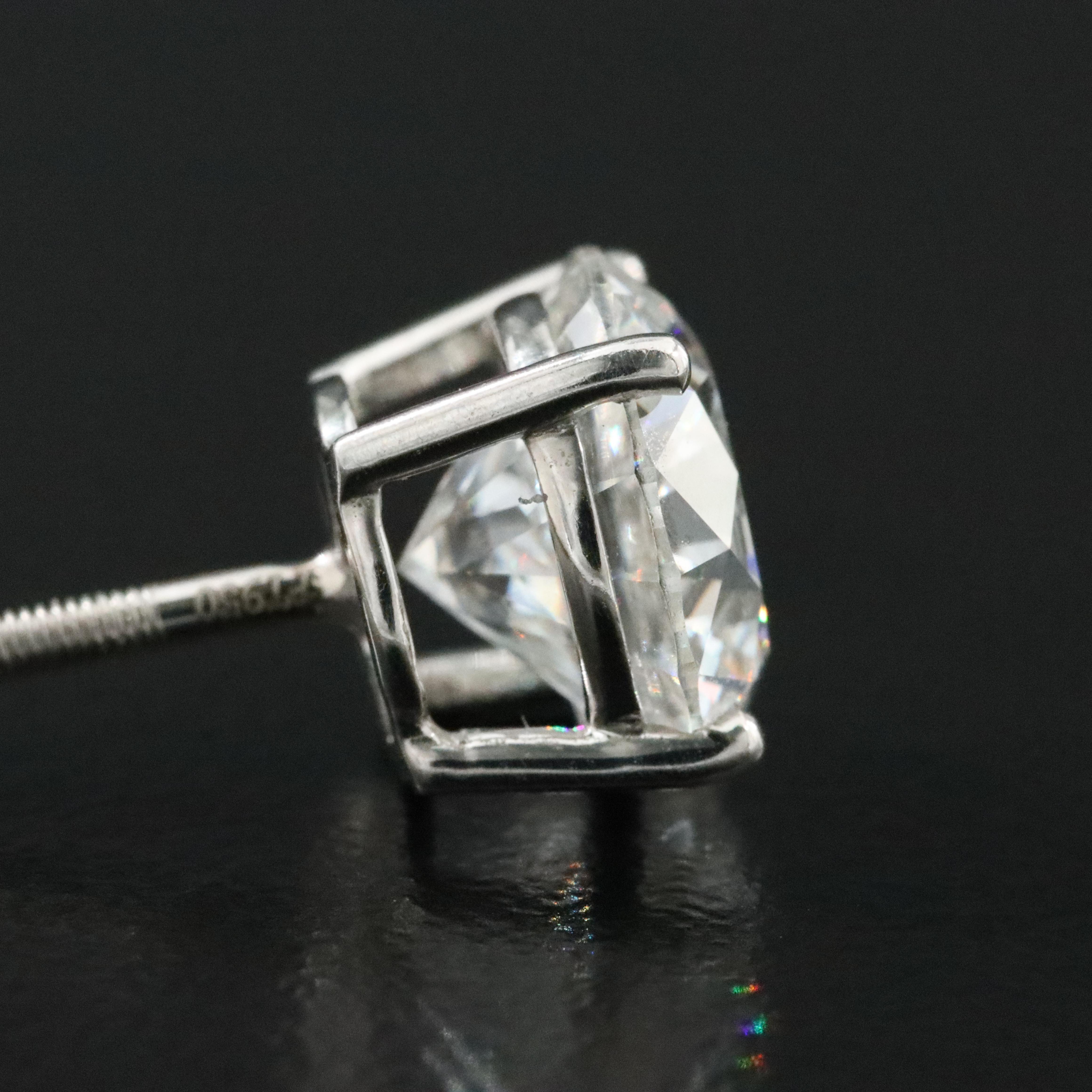 Platinum 5.29 CTW Lab Grown Diamond Stud Earrings with IGI Report