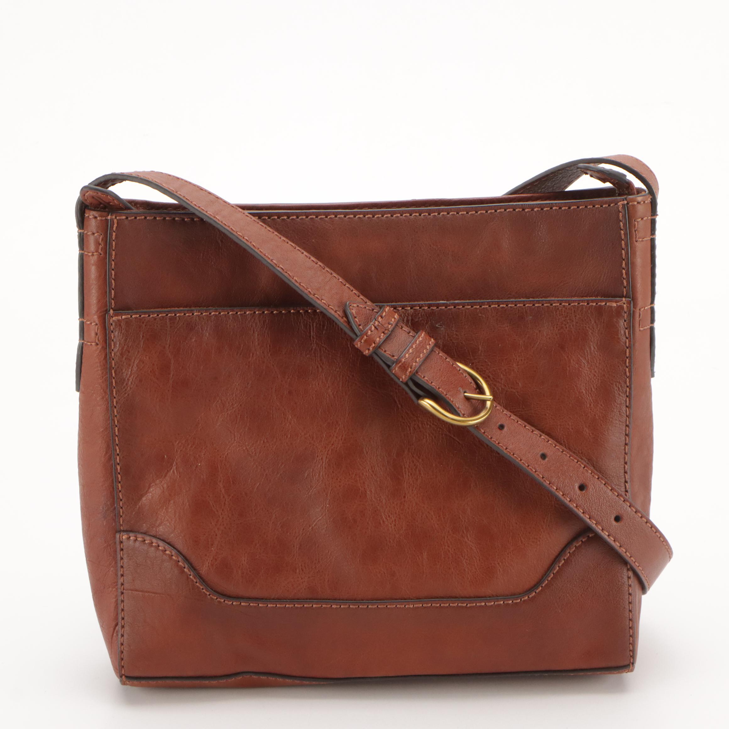 Frye Top Zip Messenger Crossbody Bag and Portland Tooled Leather Two-Way Tote