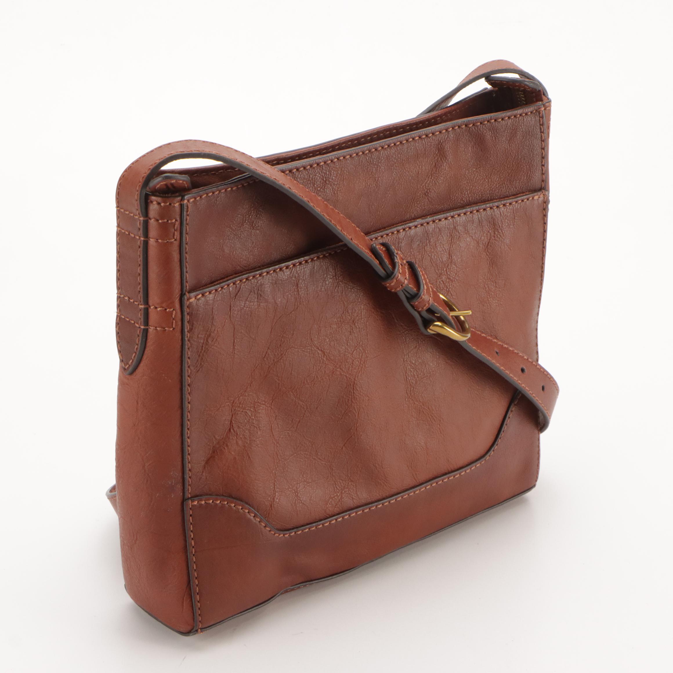 Frye Top Zip Messenger Crossbody Bag and Portland Tooled Leather Two-Way Tote