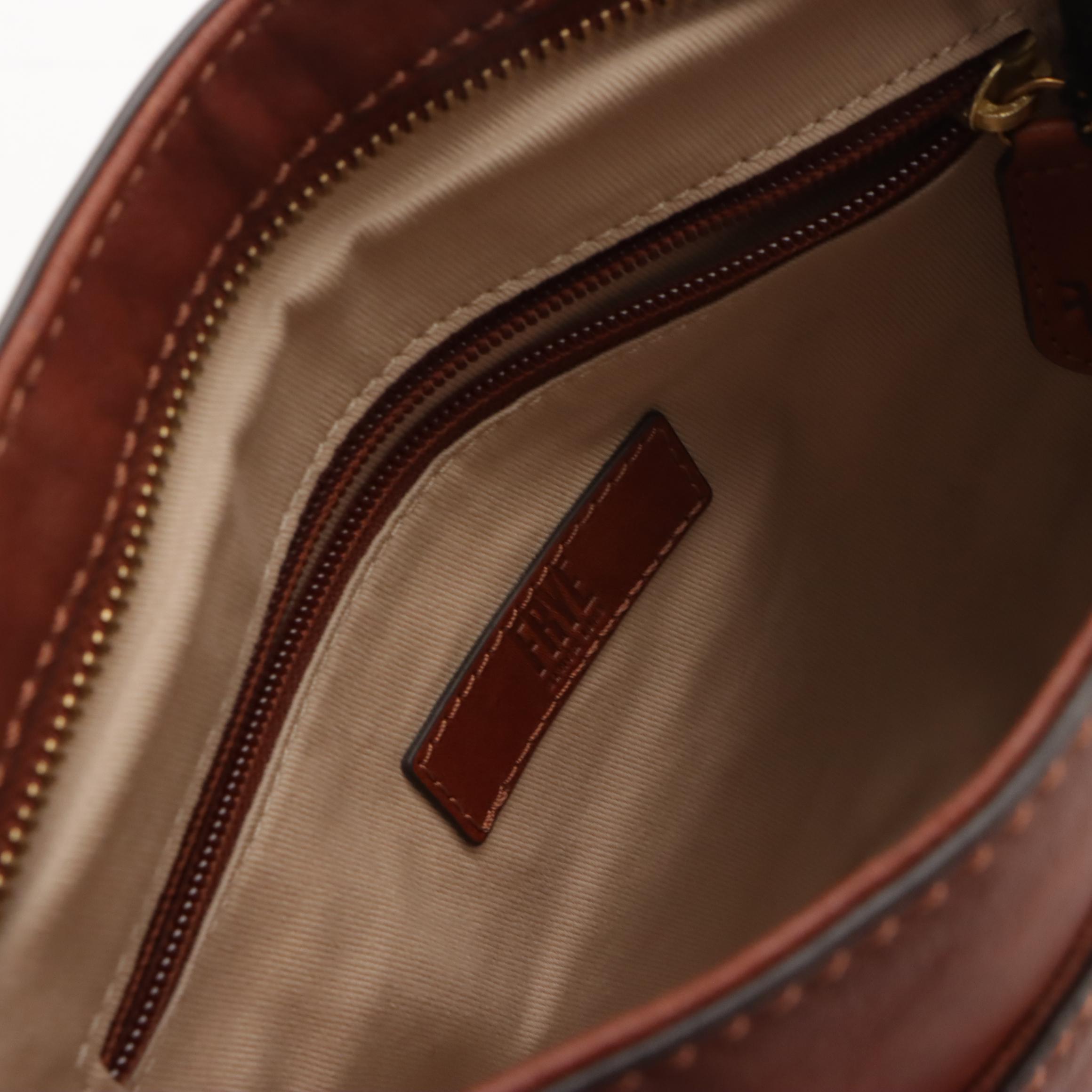 Frye Top Zip Messenger Crossbody Bag and Portland Tooled Leather Two-Way Tote