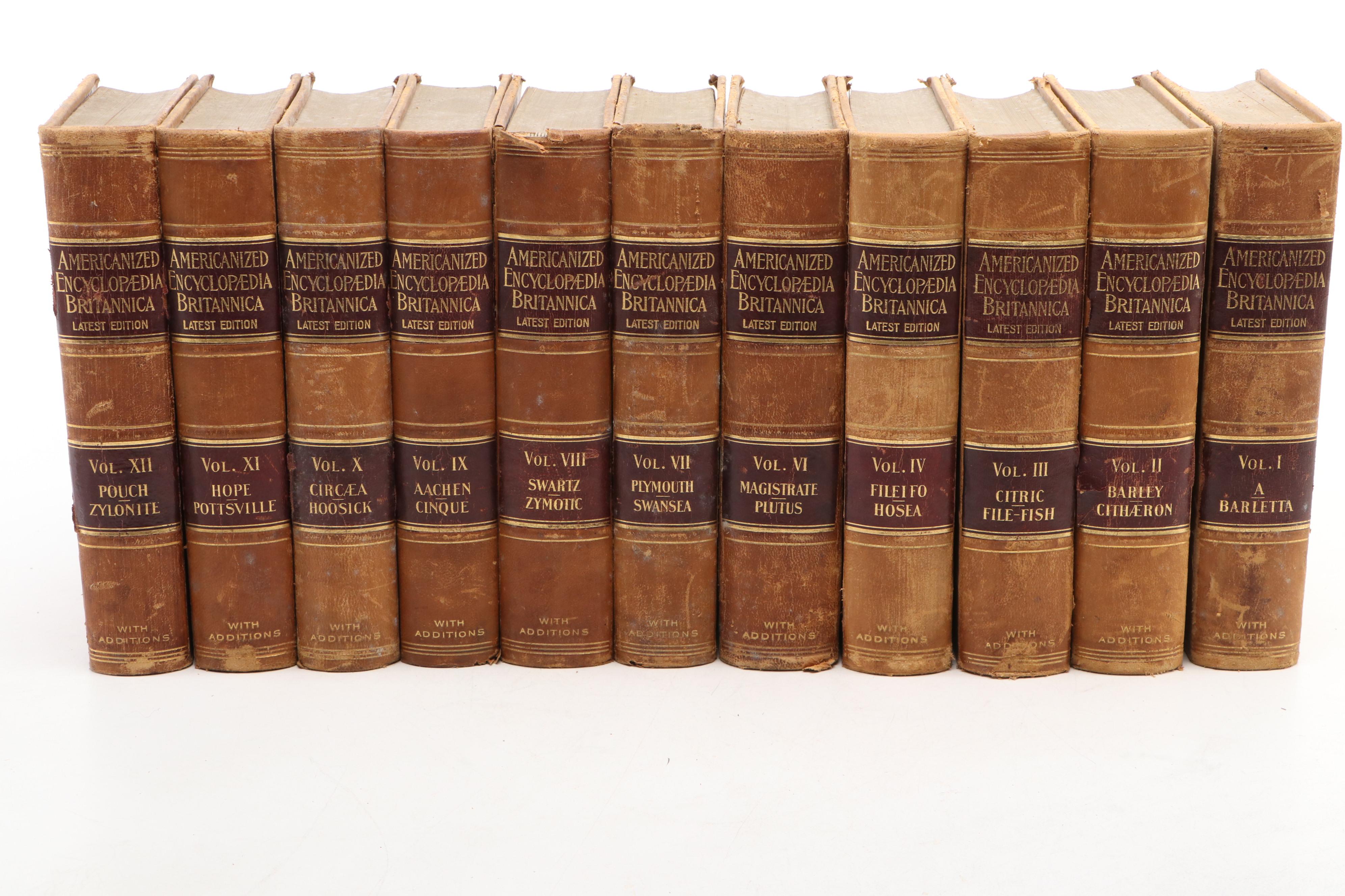 "Americanized Encyclopædia Britannica" Near Complete Set, Late 19th Century