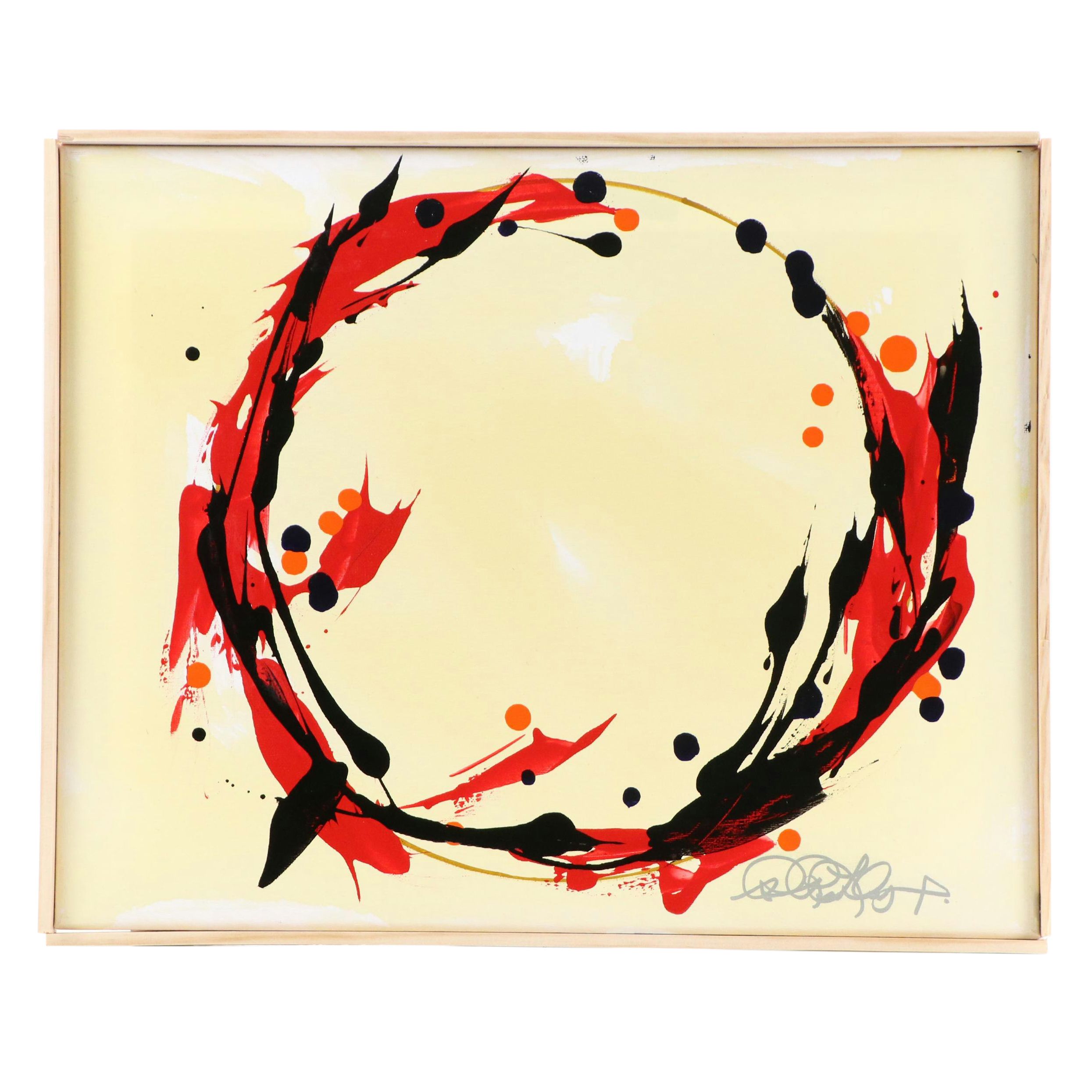 Robert R. Lackney Abstract Acrylic Painting "Vandania," 21st Century