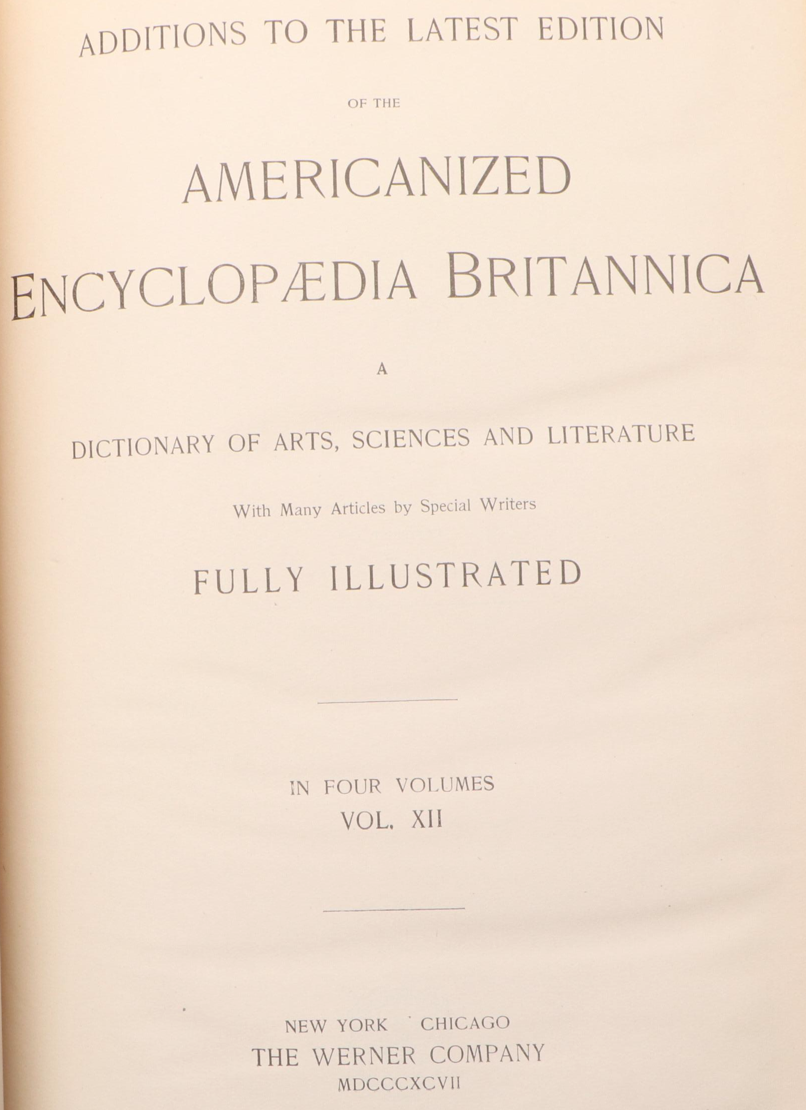 "Americanized Encyclopædia Britannica" Near Complete Set, Late 19th Century