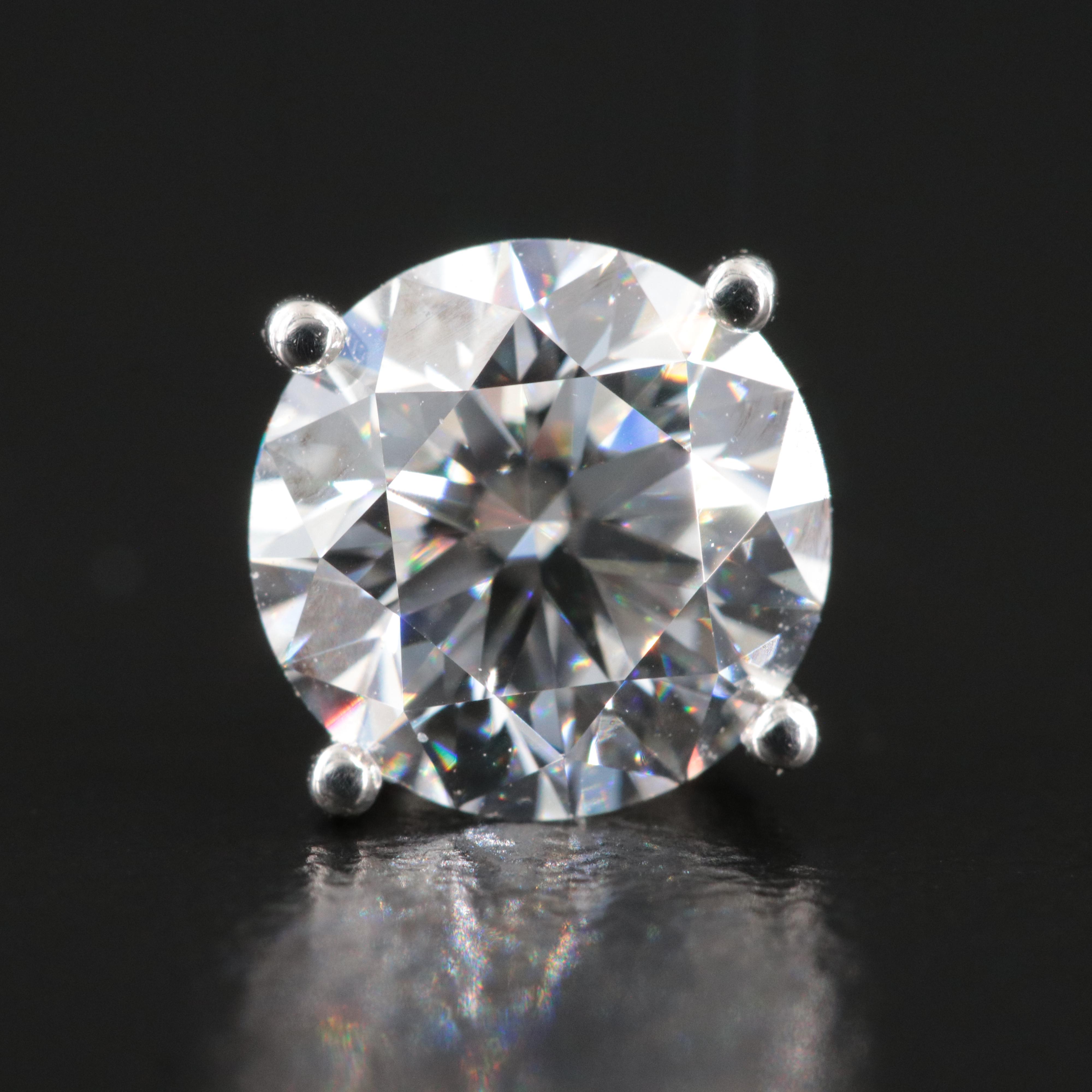 Platinum 3.56 CTW Lab Grown Diamond Stud Earrings with IGI Reports