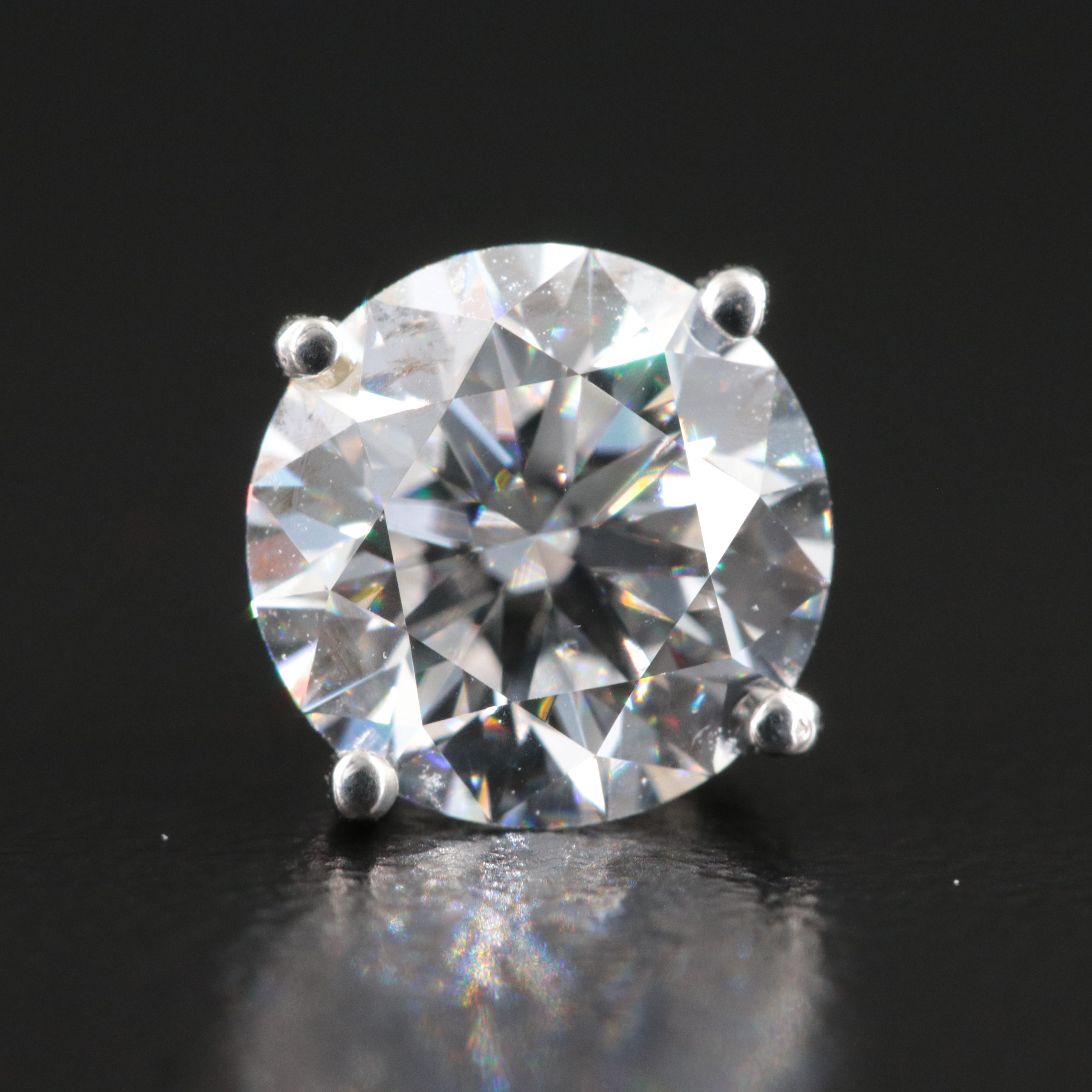 Platinum 3.56 CTW Lab Grown Diamond Stud Earrings with IGI Reports