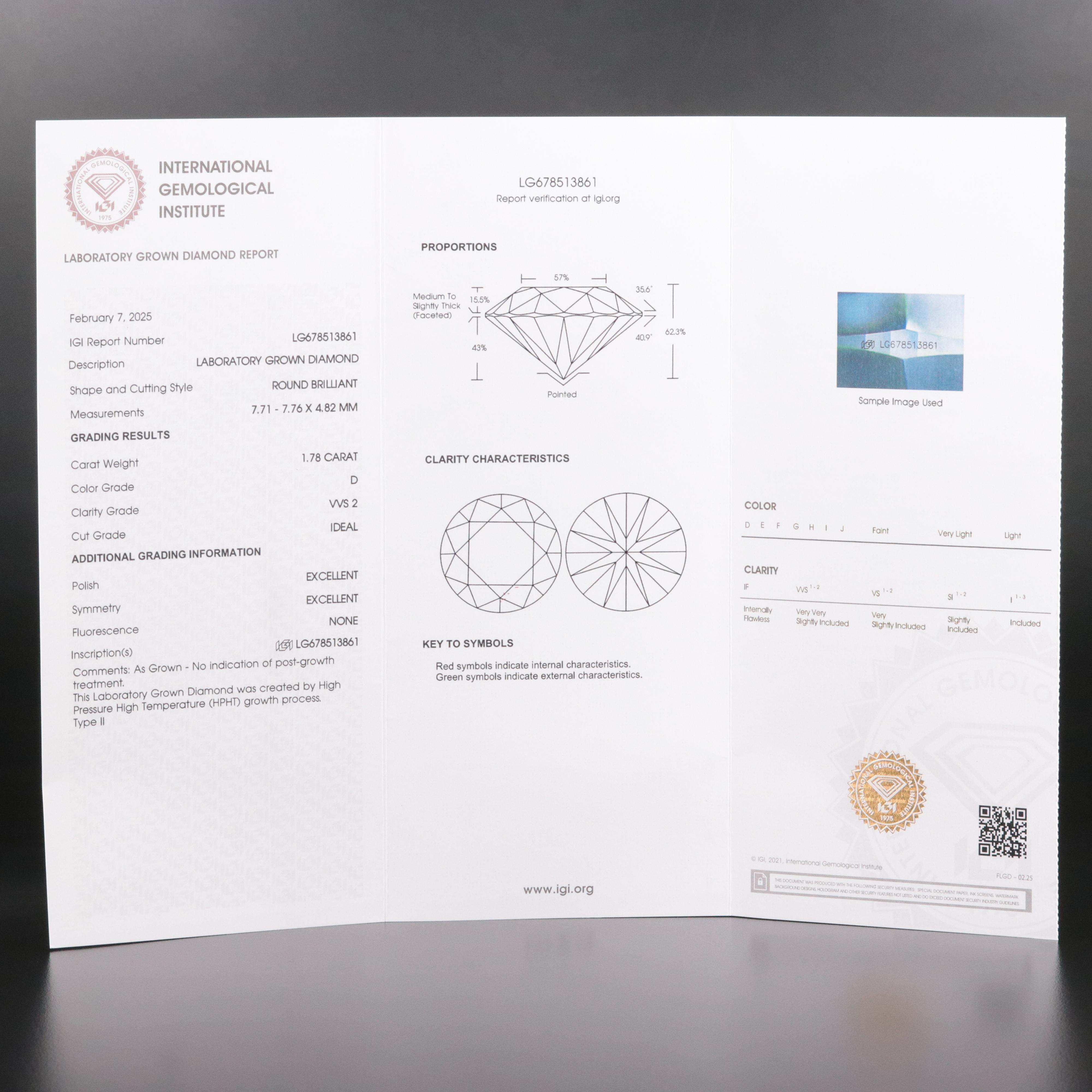 Platinum 3.56 CTW Lab Grown Diamond Stud Earrings with IGI Reports