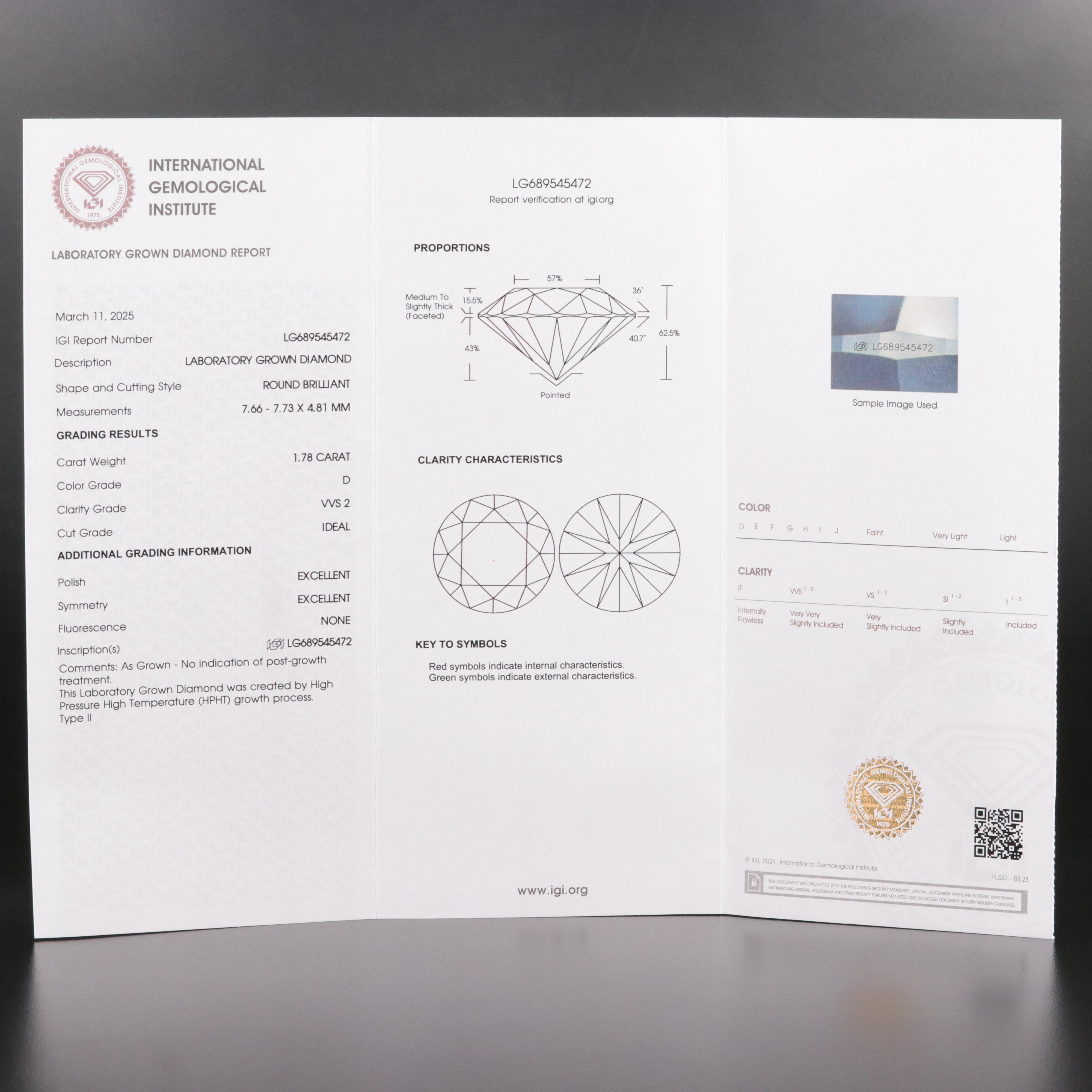 Platinum 3.56 CTW Lab Grown Diamond Stud Earrings with IGI Reports