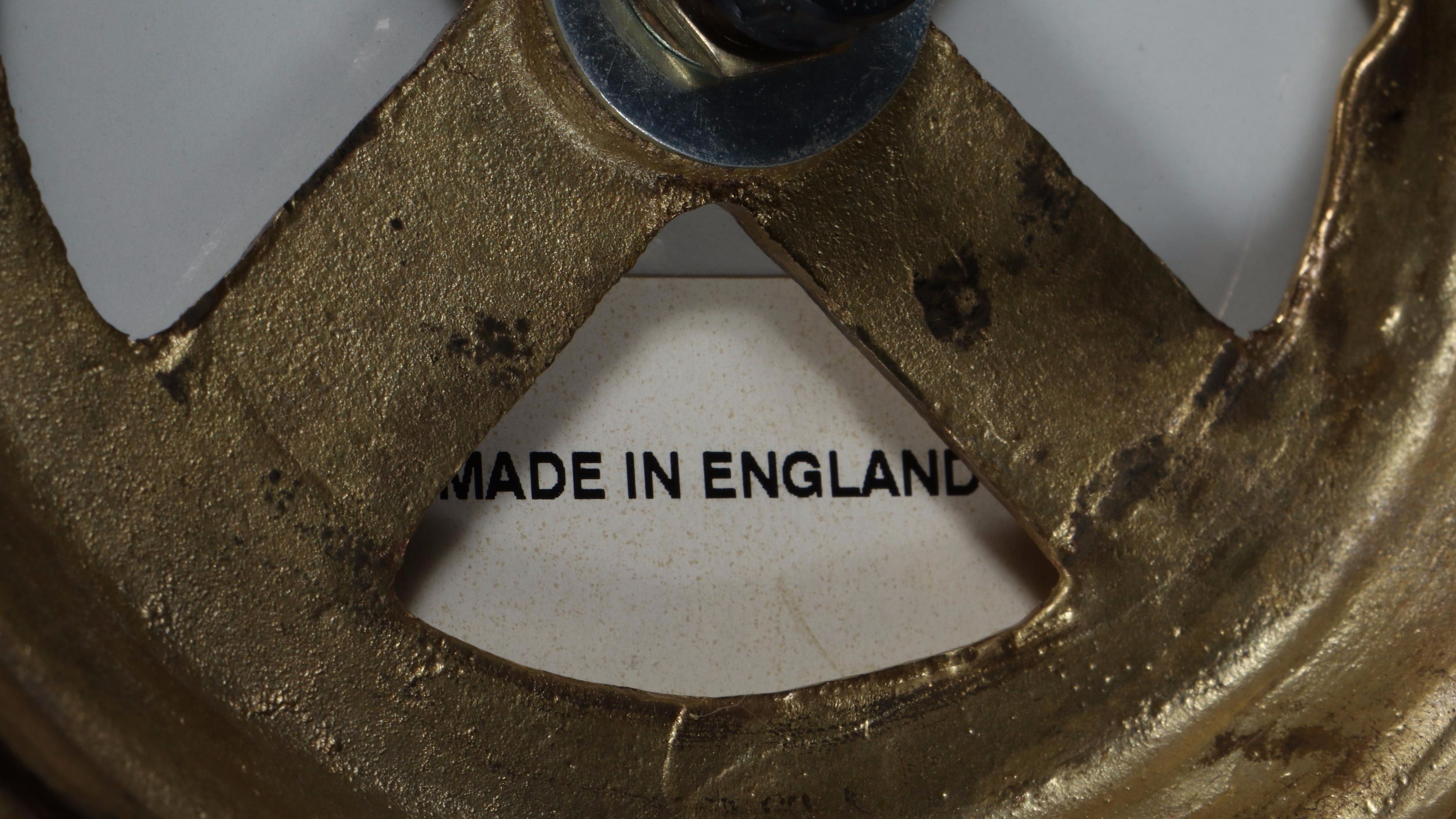 Spode "Italian" Ceramic and Brass Table Lamps with Fabric Shades