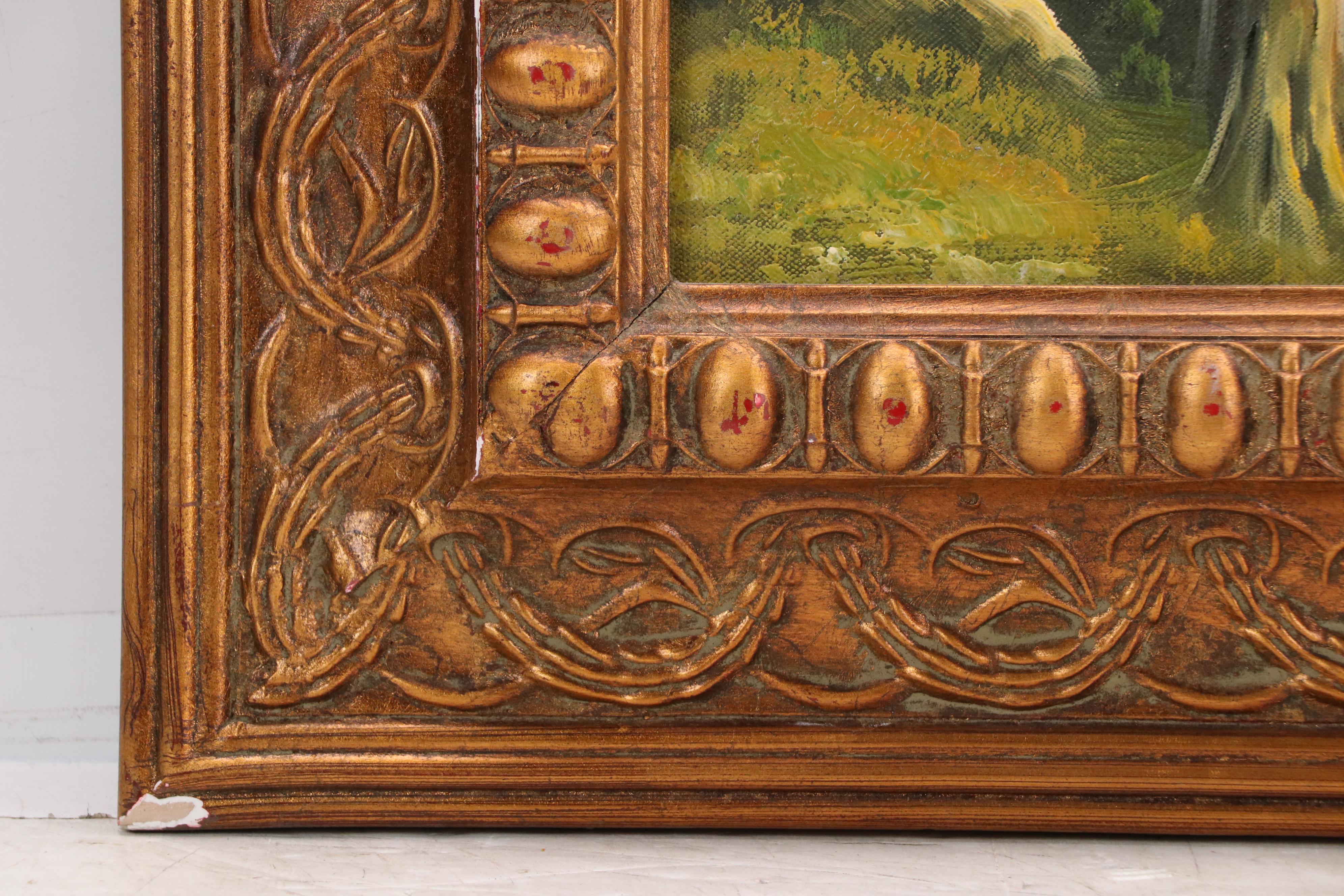 Landscape Oil Painting of Autumn River Scene