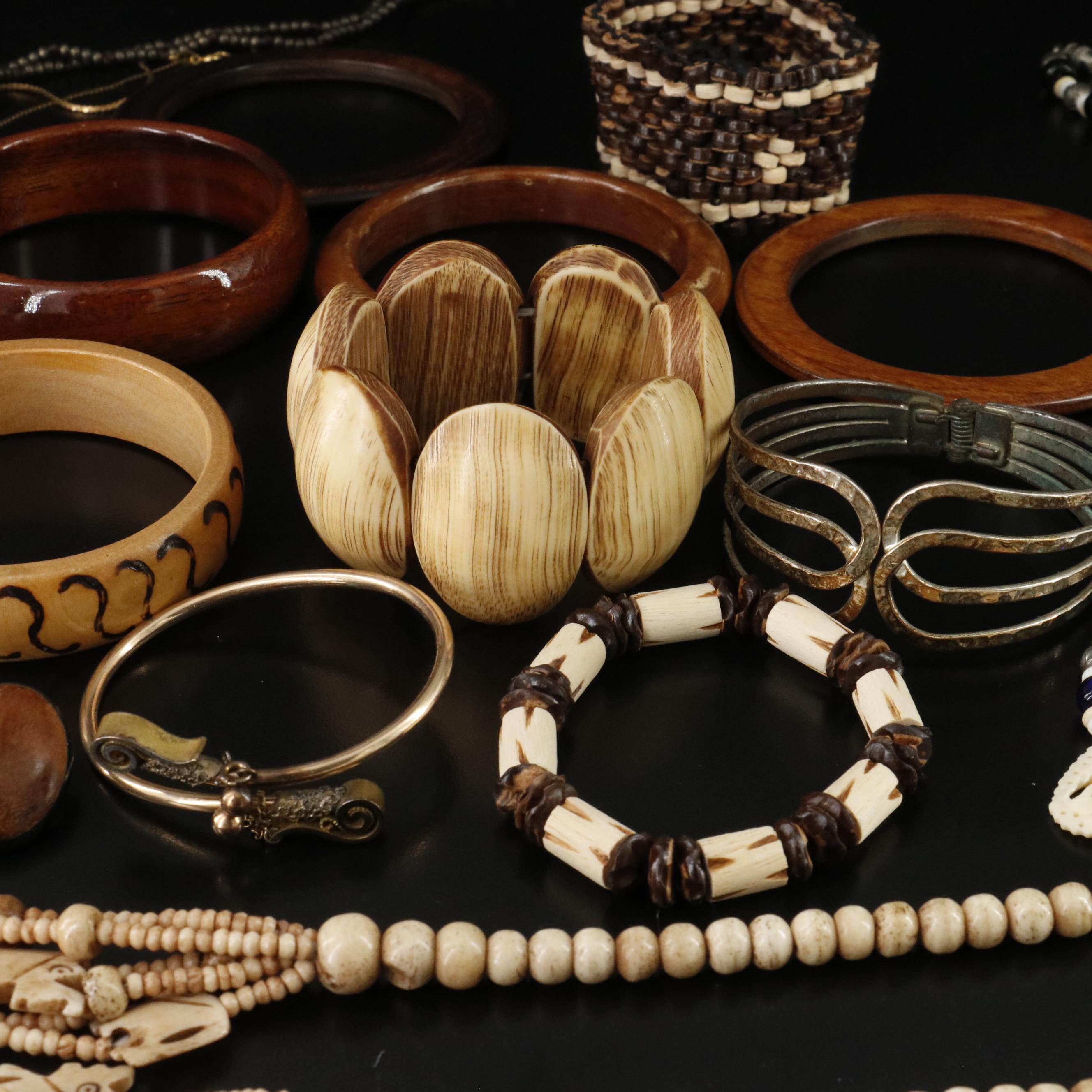 Wood and Bone Featured in Jewelry Collection