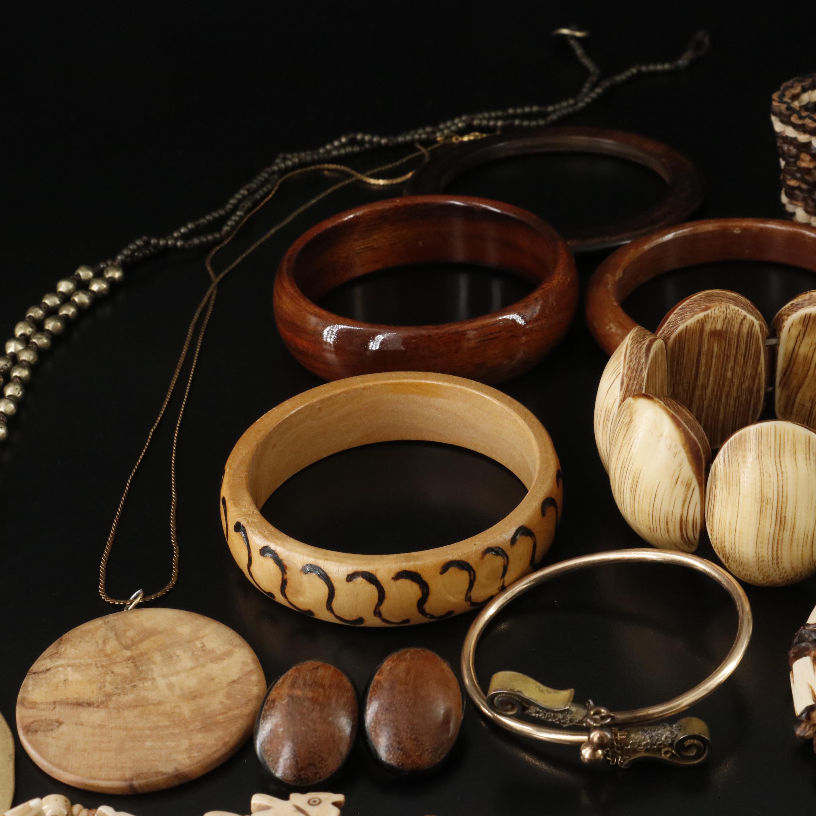 Wood and Bone Featured in Jewelry Collection