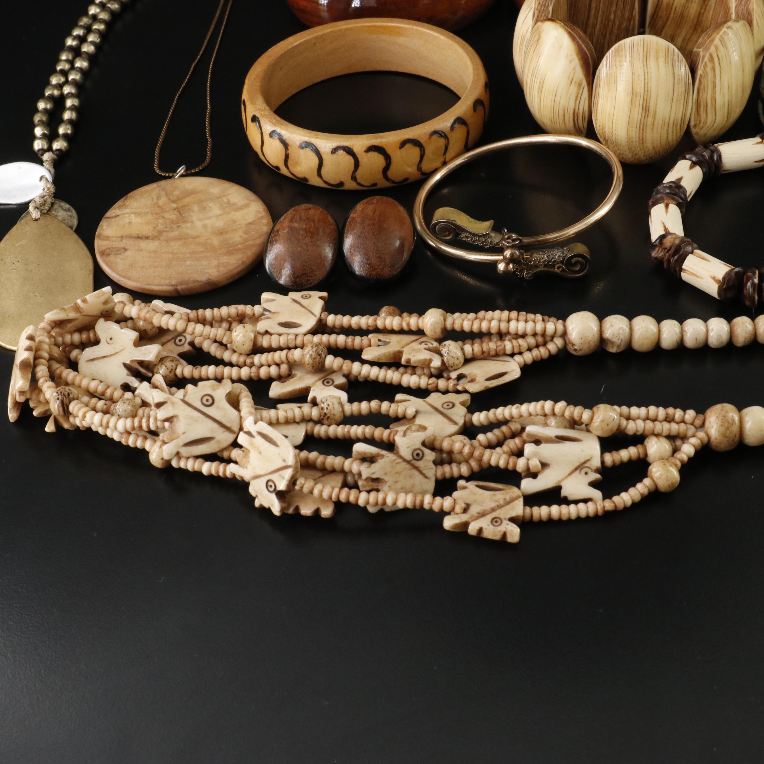 Wood and Bone Featured in Jewelry Collection
