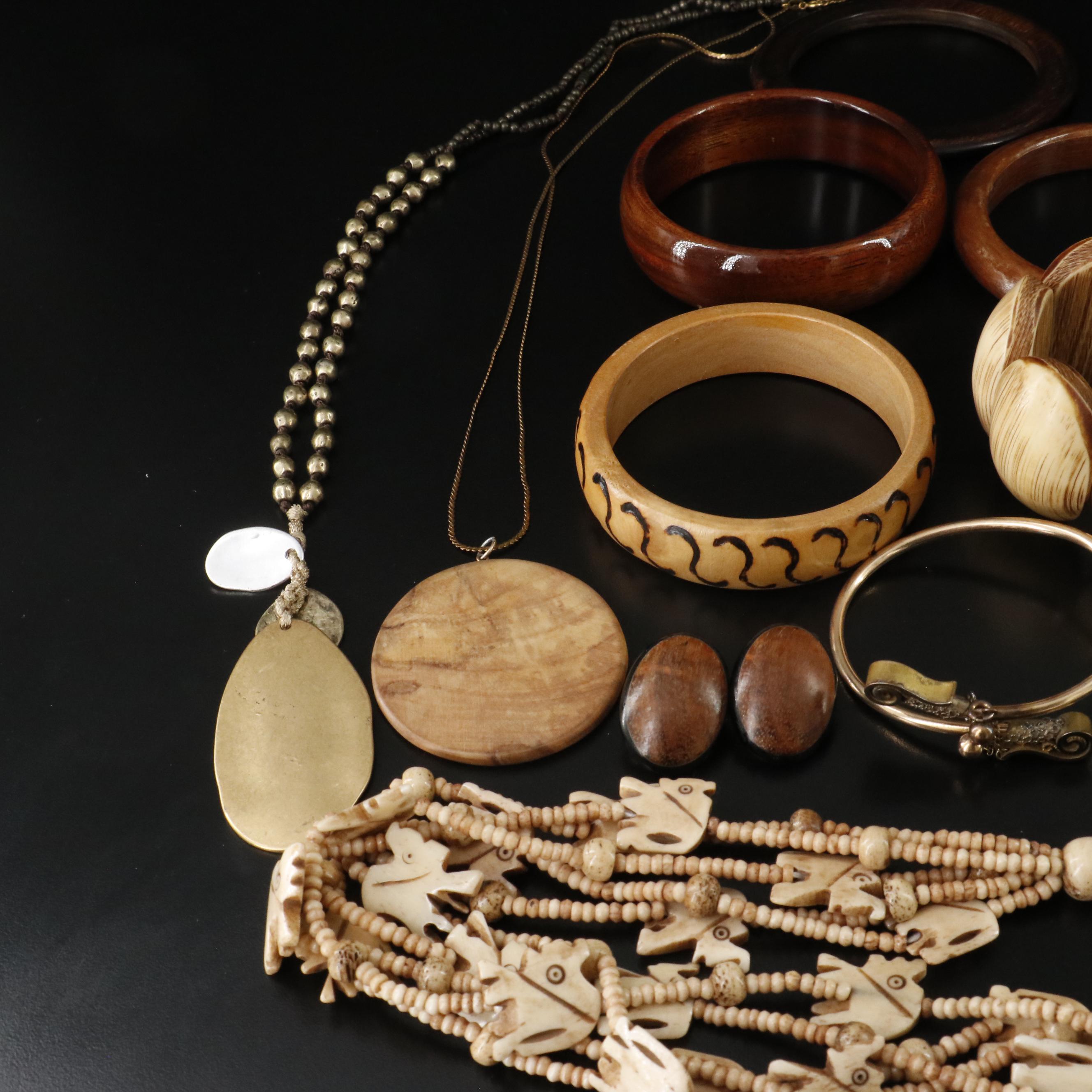Wood and Bone Featured in Jewelry Collection