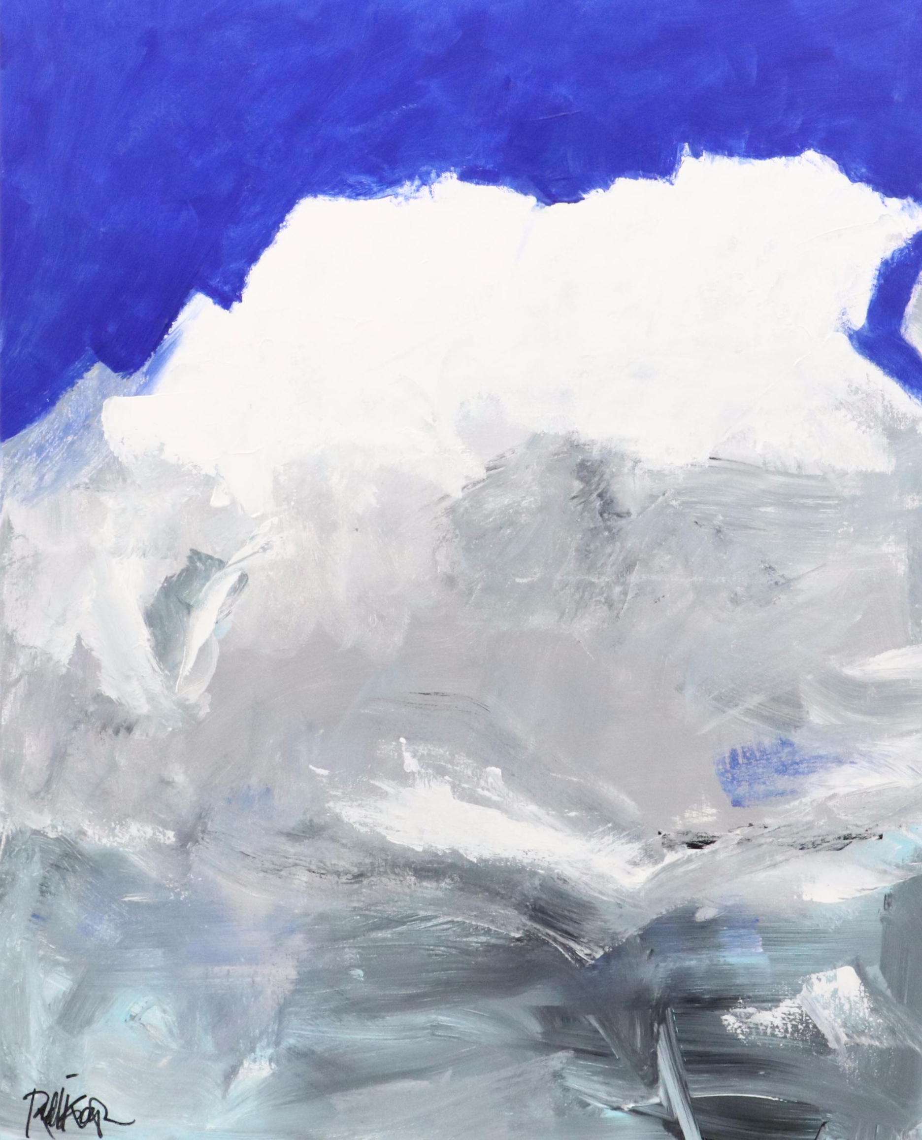 Robbie Kemper Abstract Acrylic Painting "Storm Clearing," 21st Century