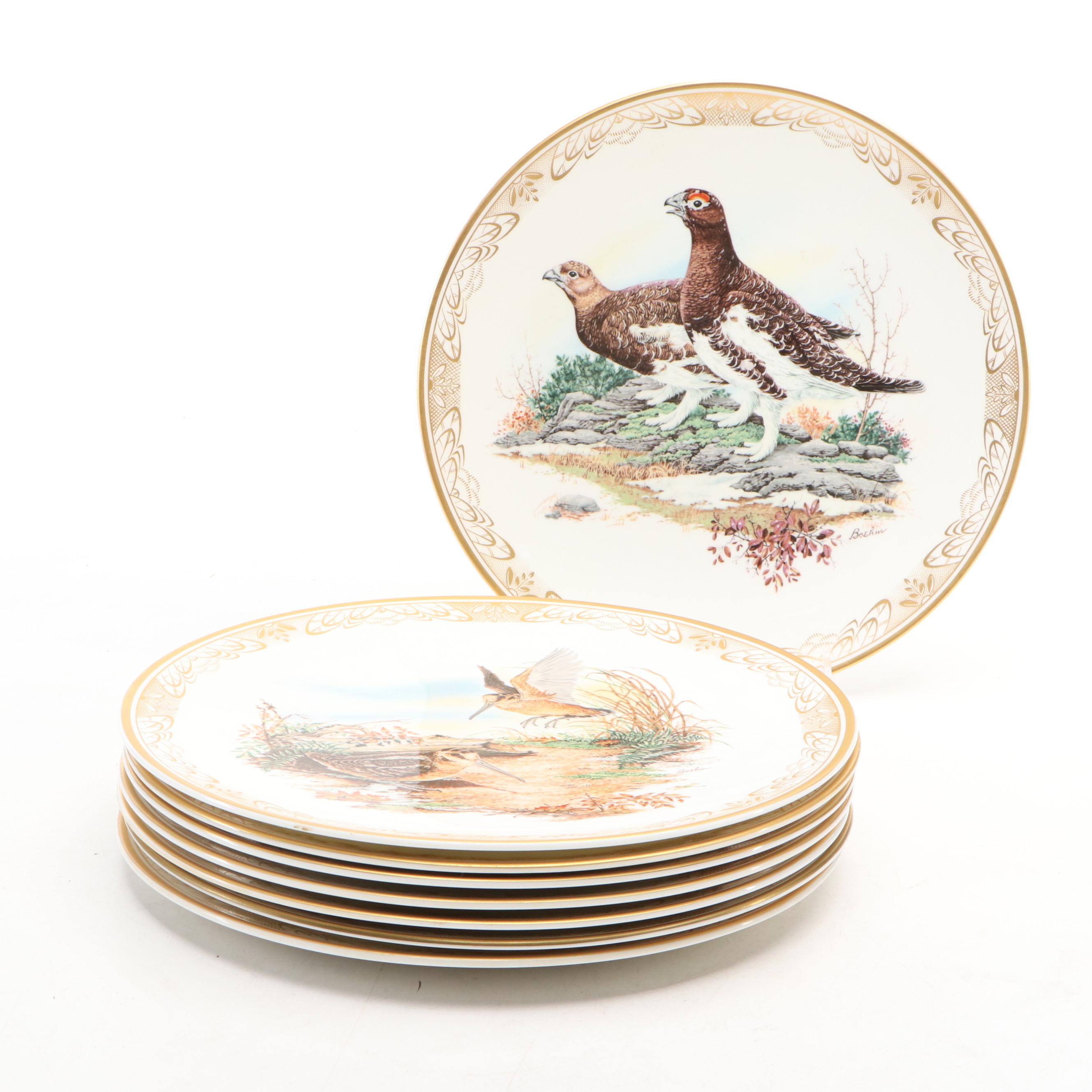 Boehm Limited Edition Gamebirds of North America Bone China Collector Plates