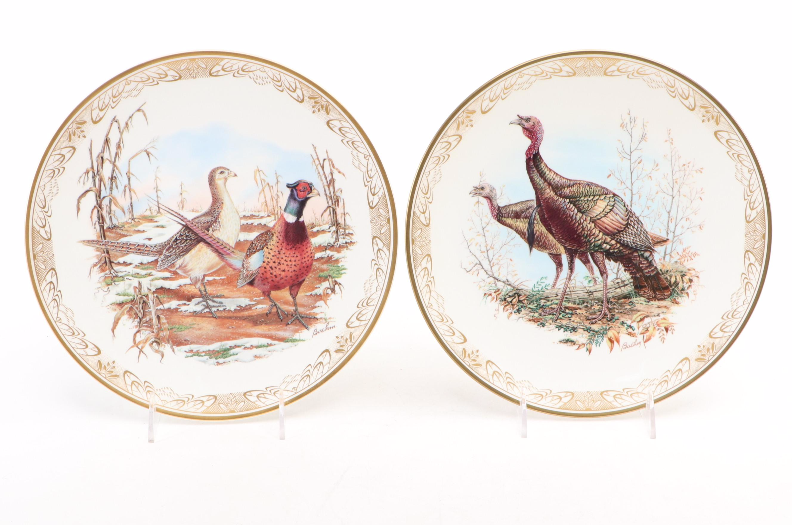 Boehm Limited Edition Gamebirds of North America Bone China Collector Plates