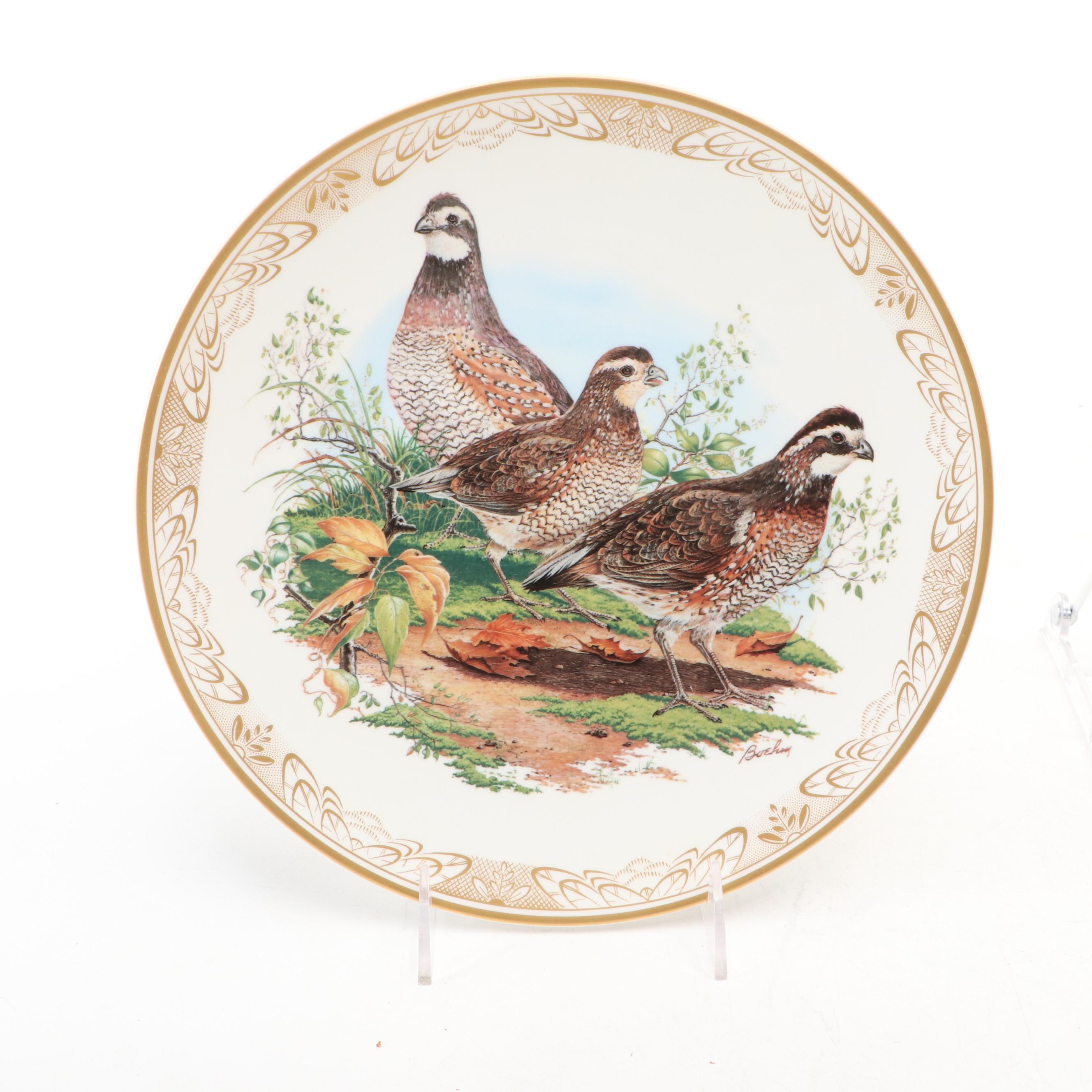 Boehm Limited Edition Gamebirds of North America Bone China Collector Plates