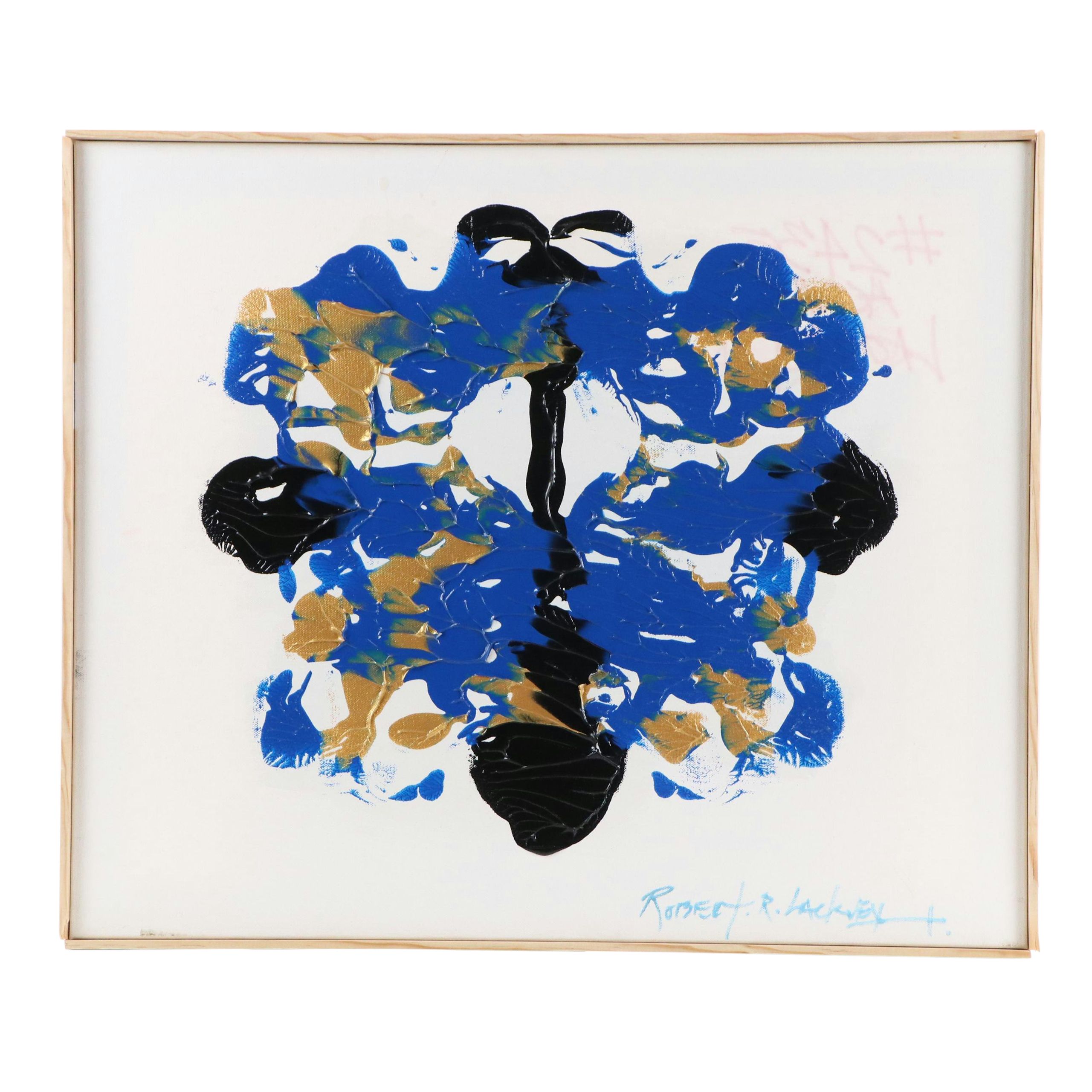 Robert R. Lackney Abstract Acrylic Painting "Splendid," 21st Century