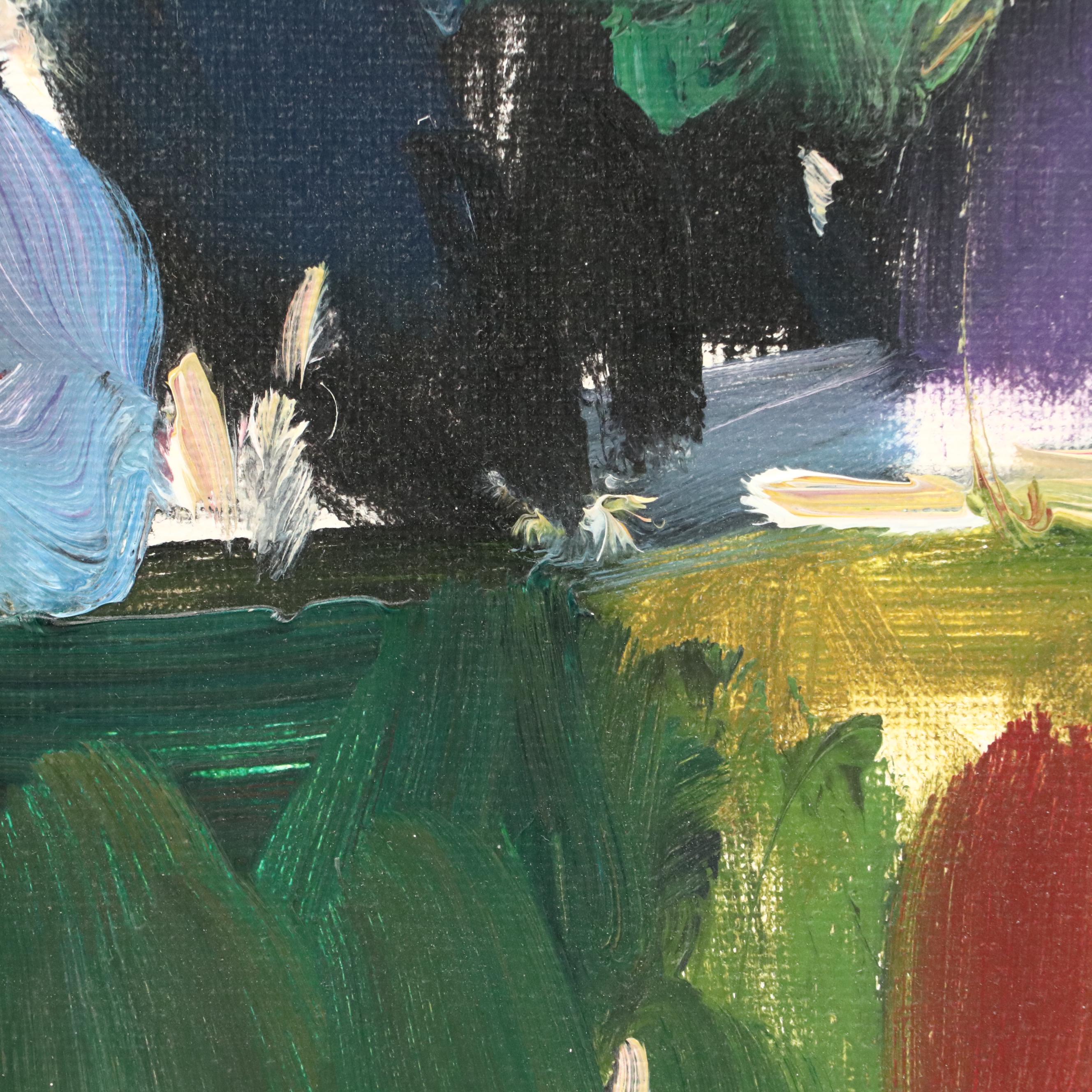 Abstract Landscape Oil Painting "Pastel Sunset"