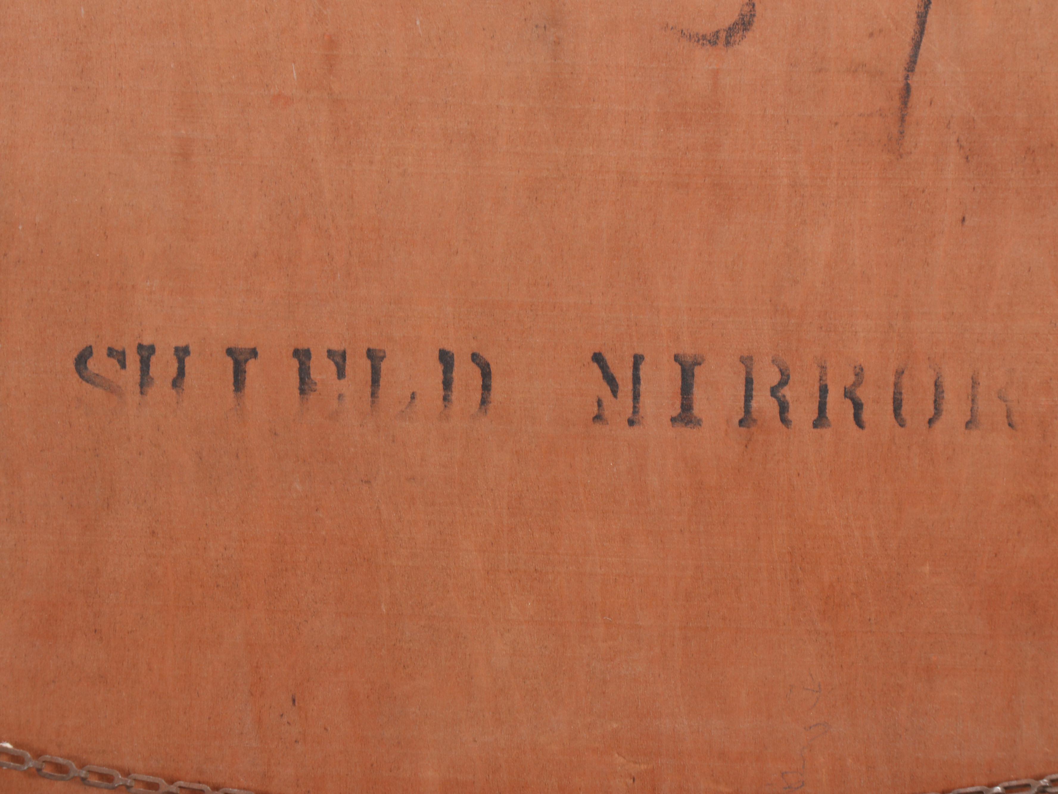 Federal Style Wood Shield Wall Mirror