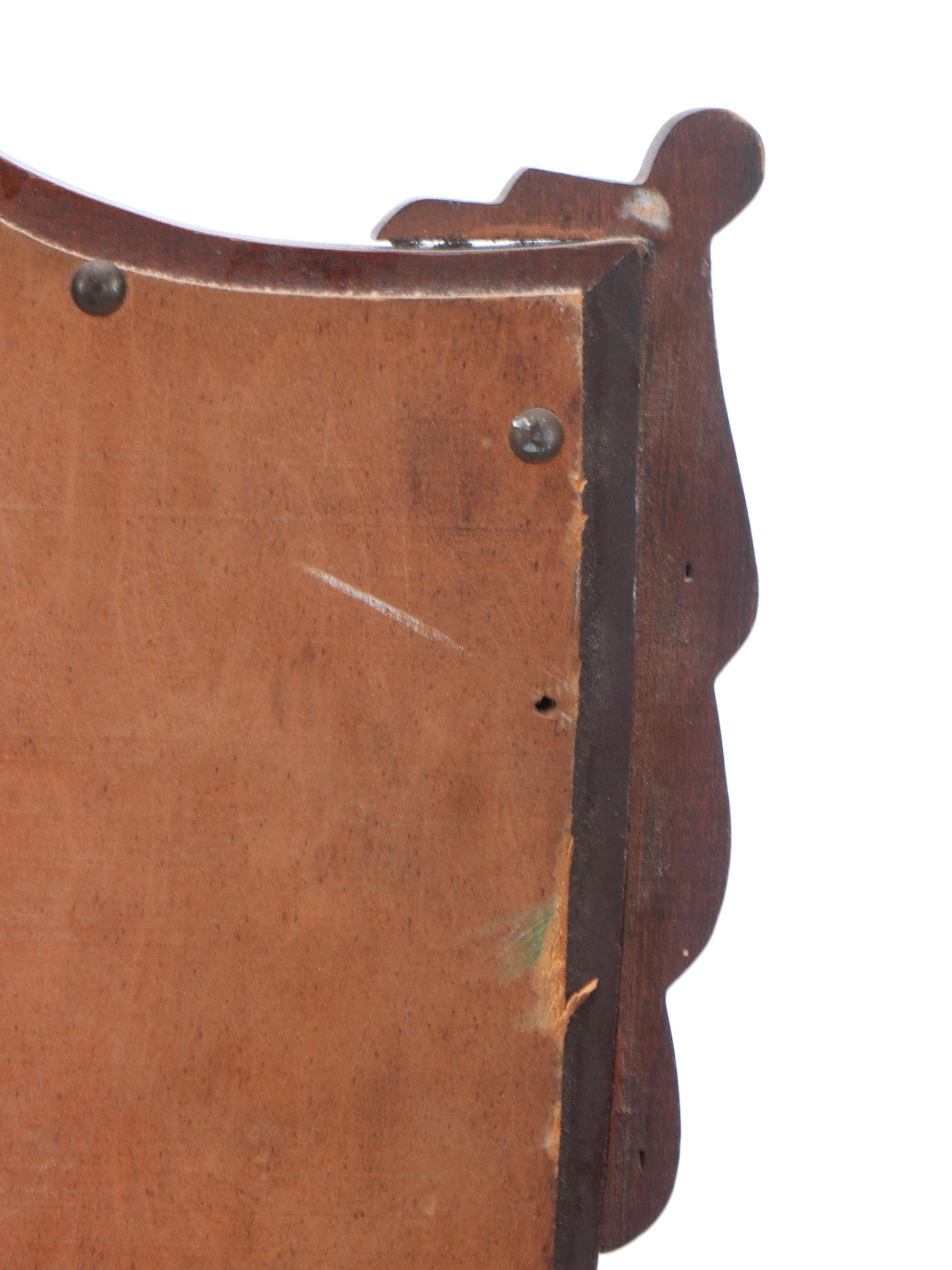 Federal Style Wood Shield Wall Mirror