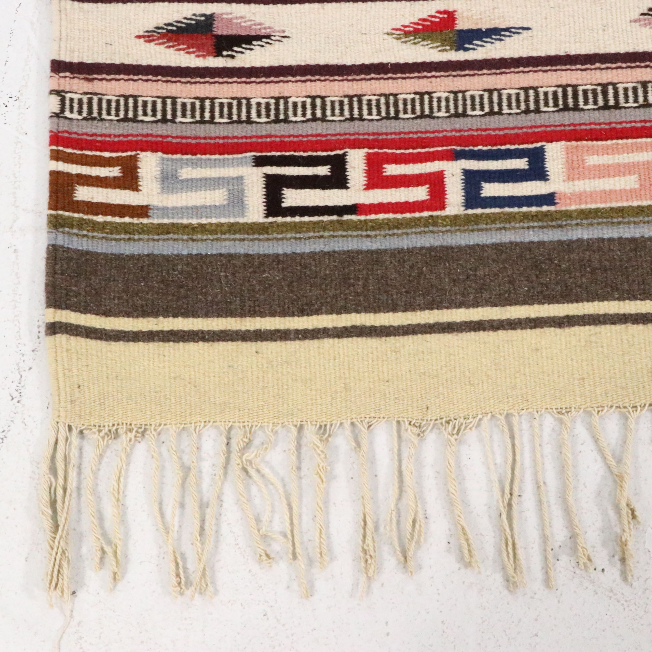 4'9 x 7'3 Handwoven Mesoamerican Style Pictorial Area Rug