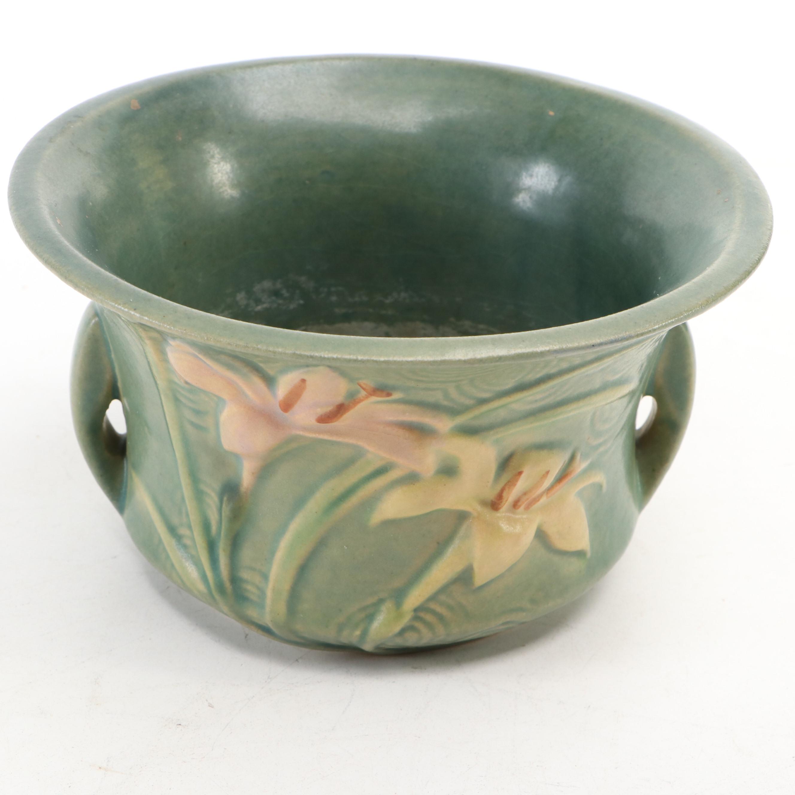 Roseville Pottery "Clematis" and "Zepher Lily" Planters, Mid-20th Century
