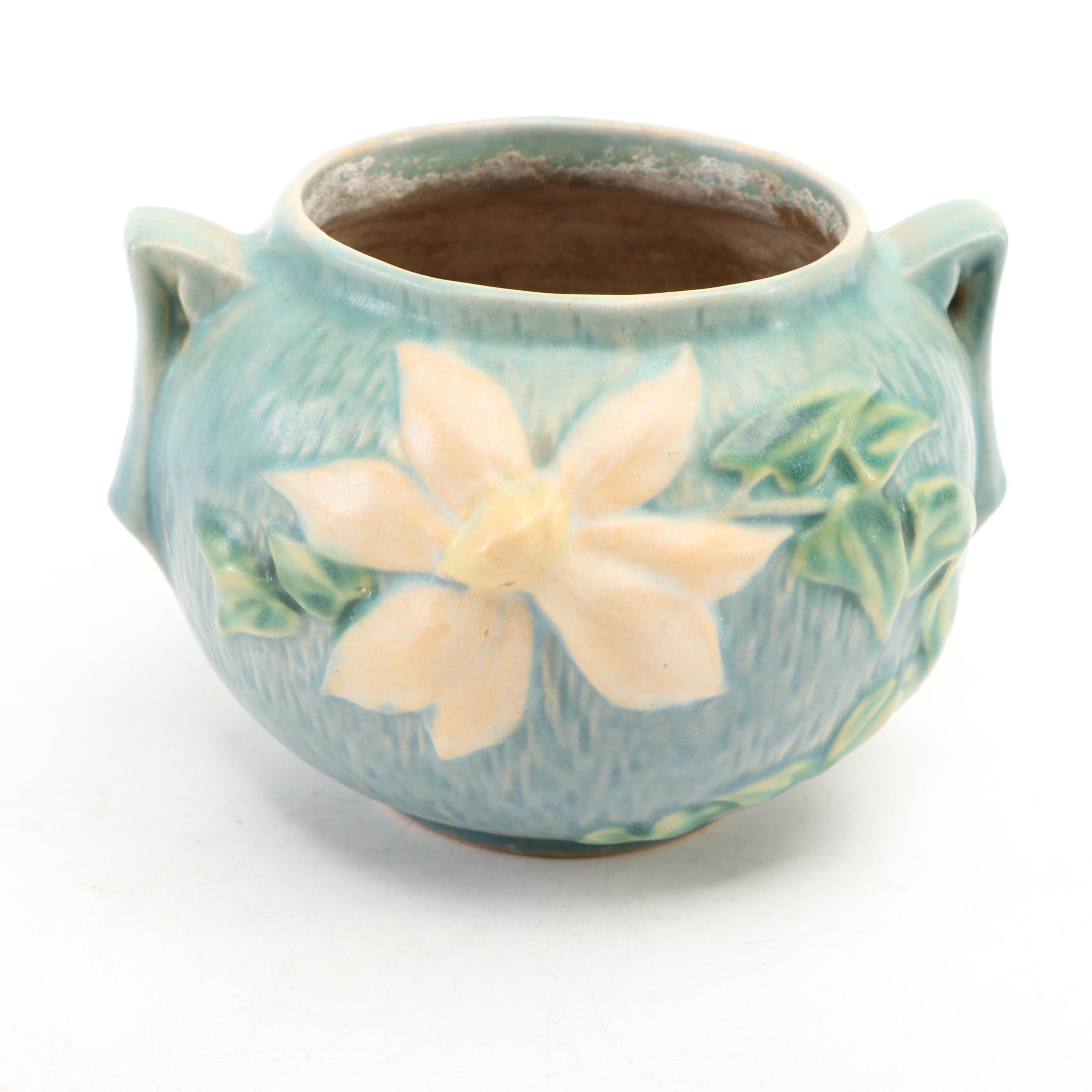 Roseville Pottery "Clematis" and "Zepher Lily" Planters, Mid-20th Century