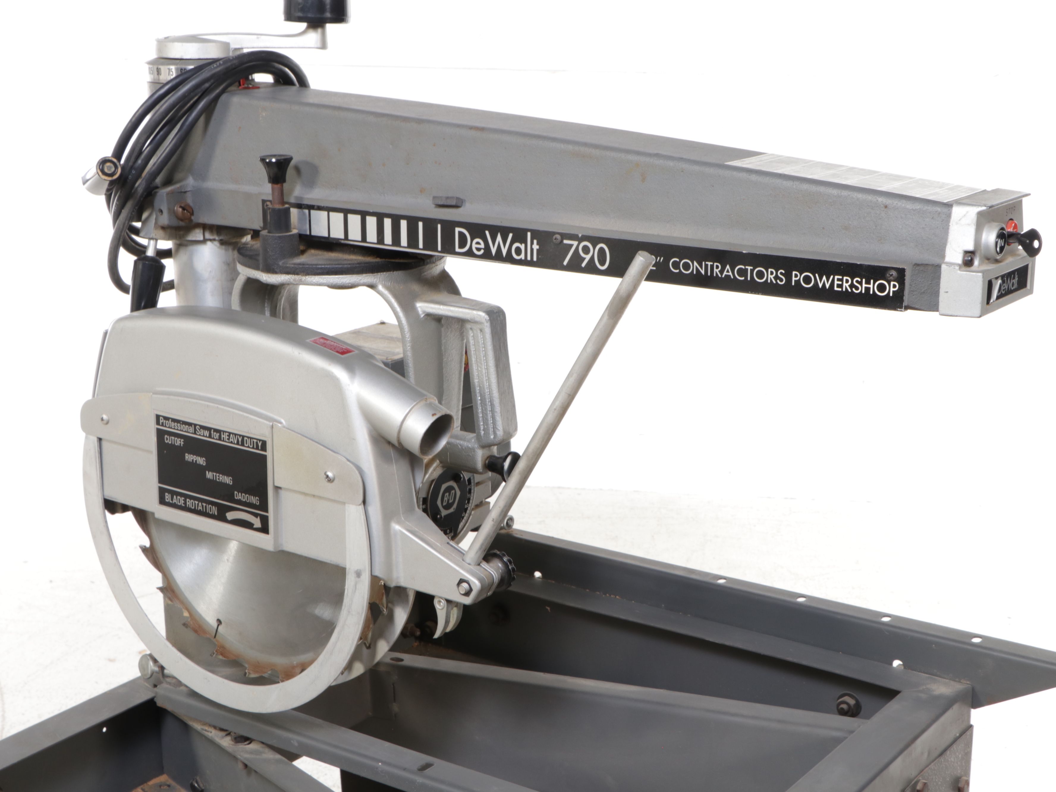 DeWalt 790 Contractors Powershop Circular Saw on Black & Decker Table