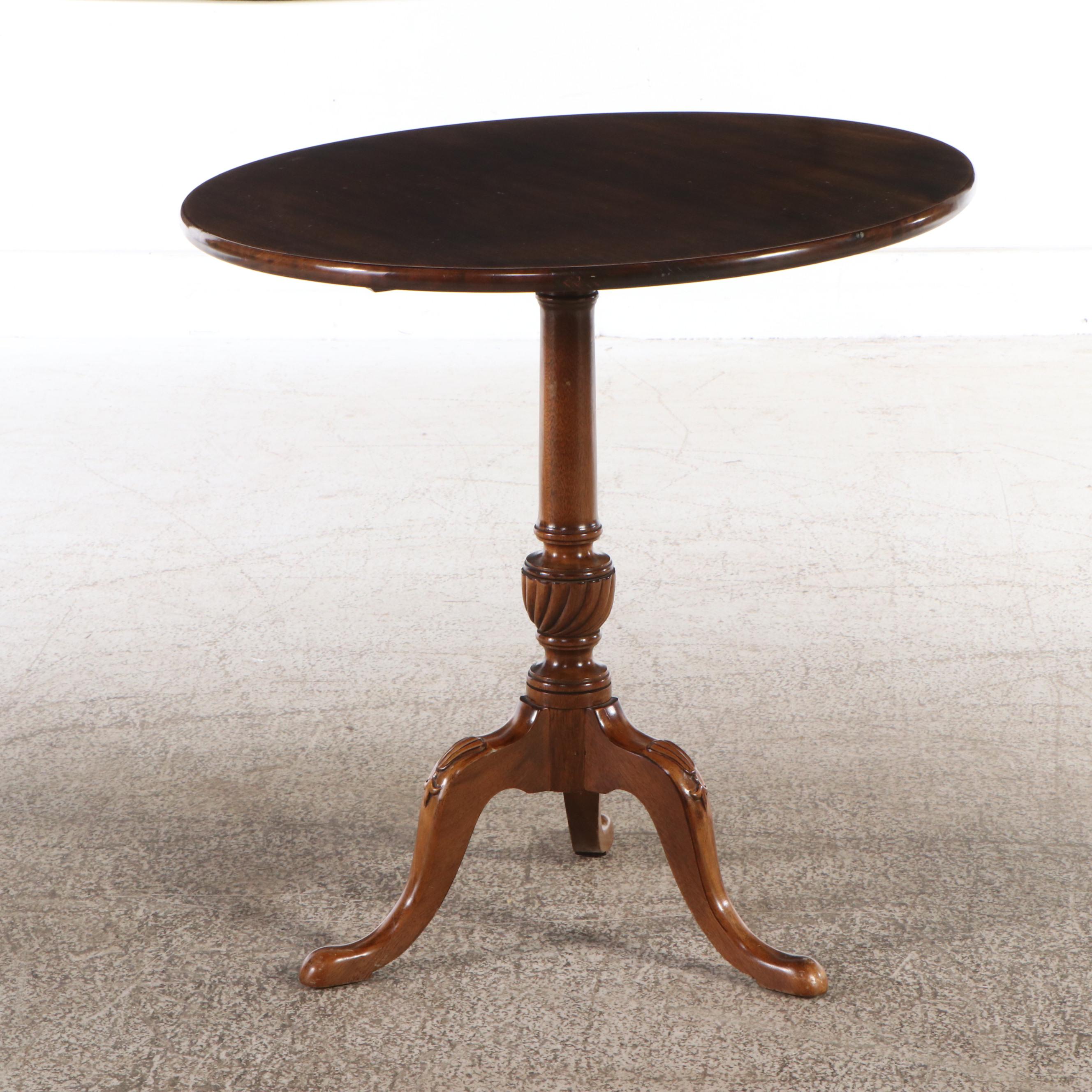 Federal Style Mahogany Tilt-Top Tea Table, Late 20th Century