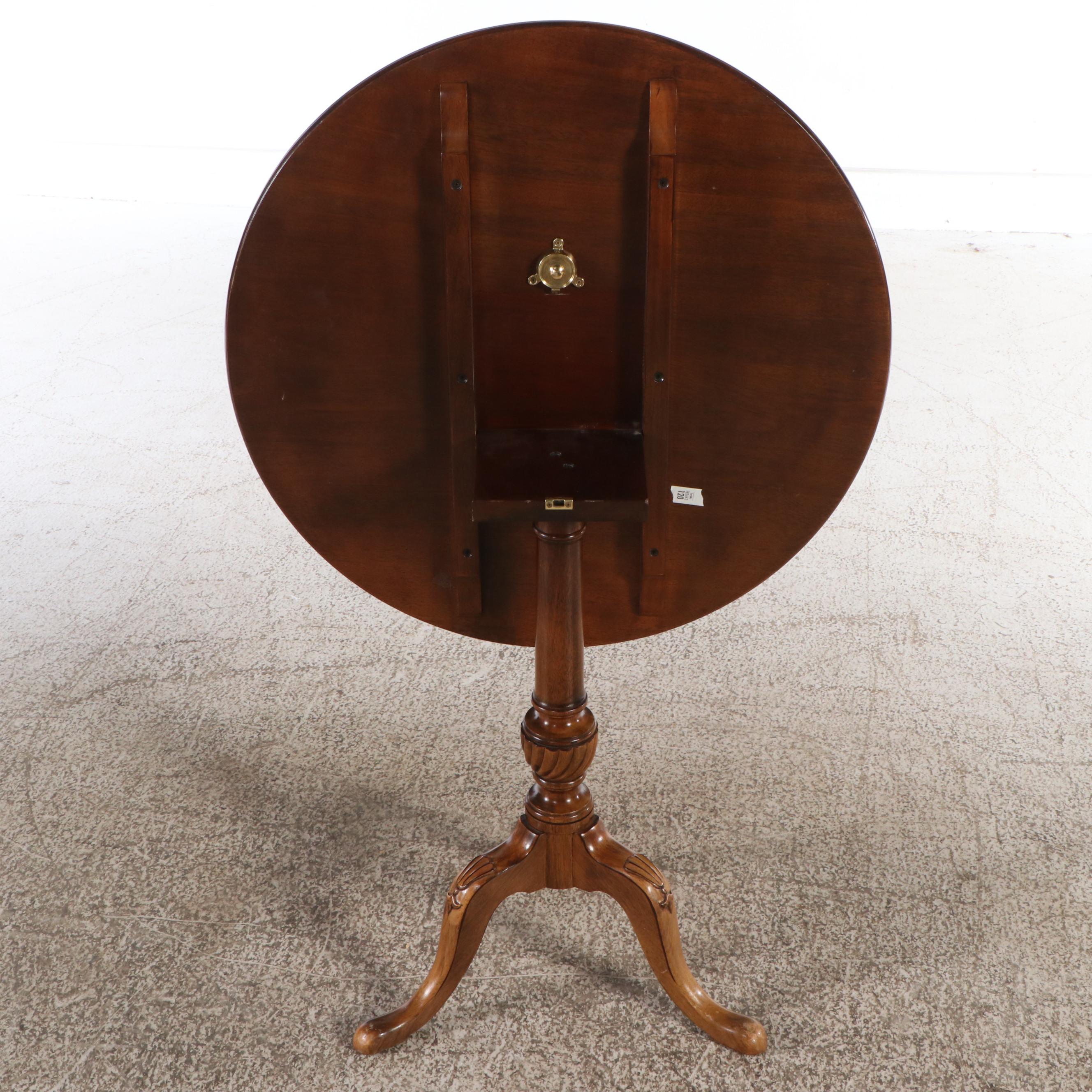 Federal Style Mahogany Tilt-Top Tea Table, Late 20th Century
