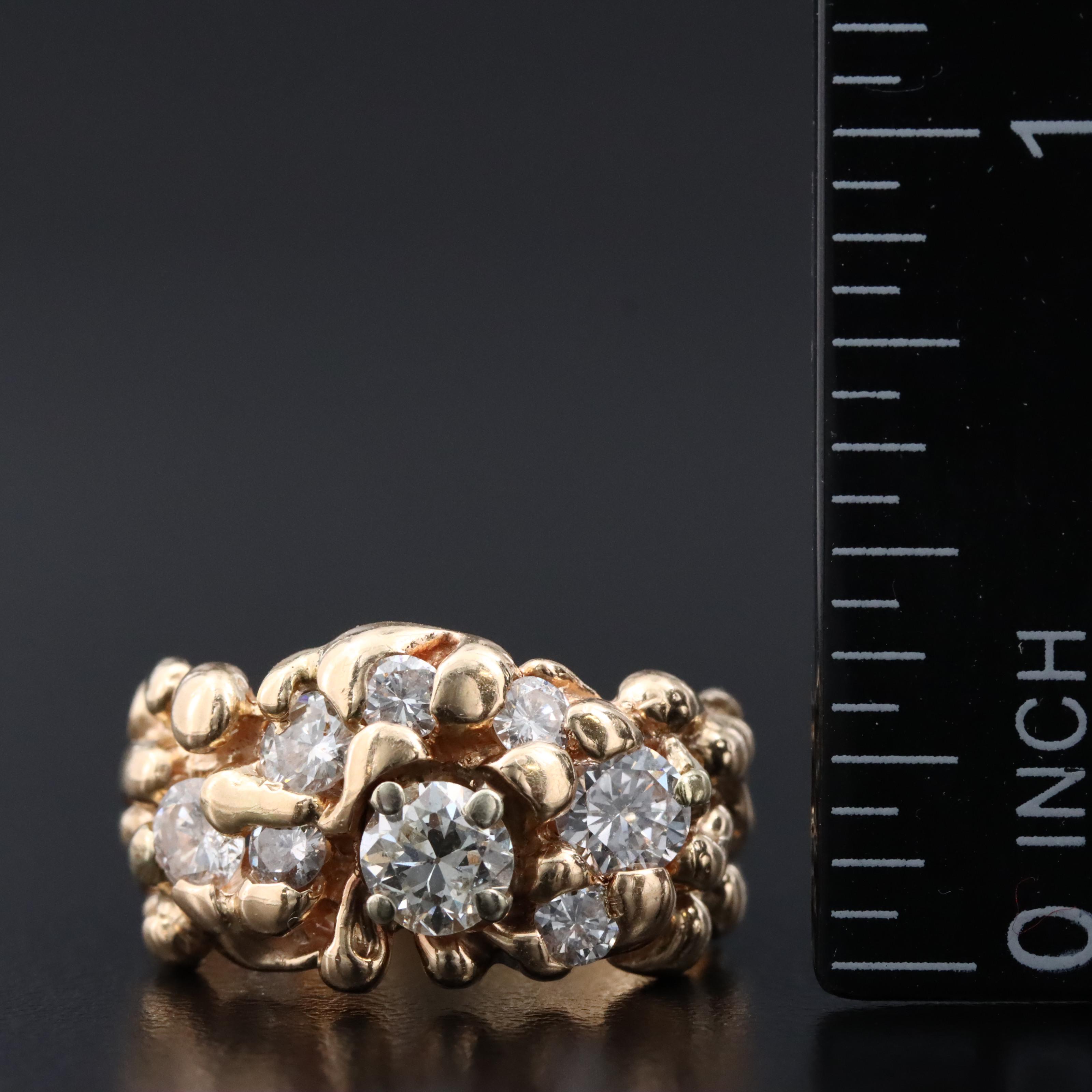 14K 1.28 CTW Diamond Biomorphic Ring