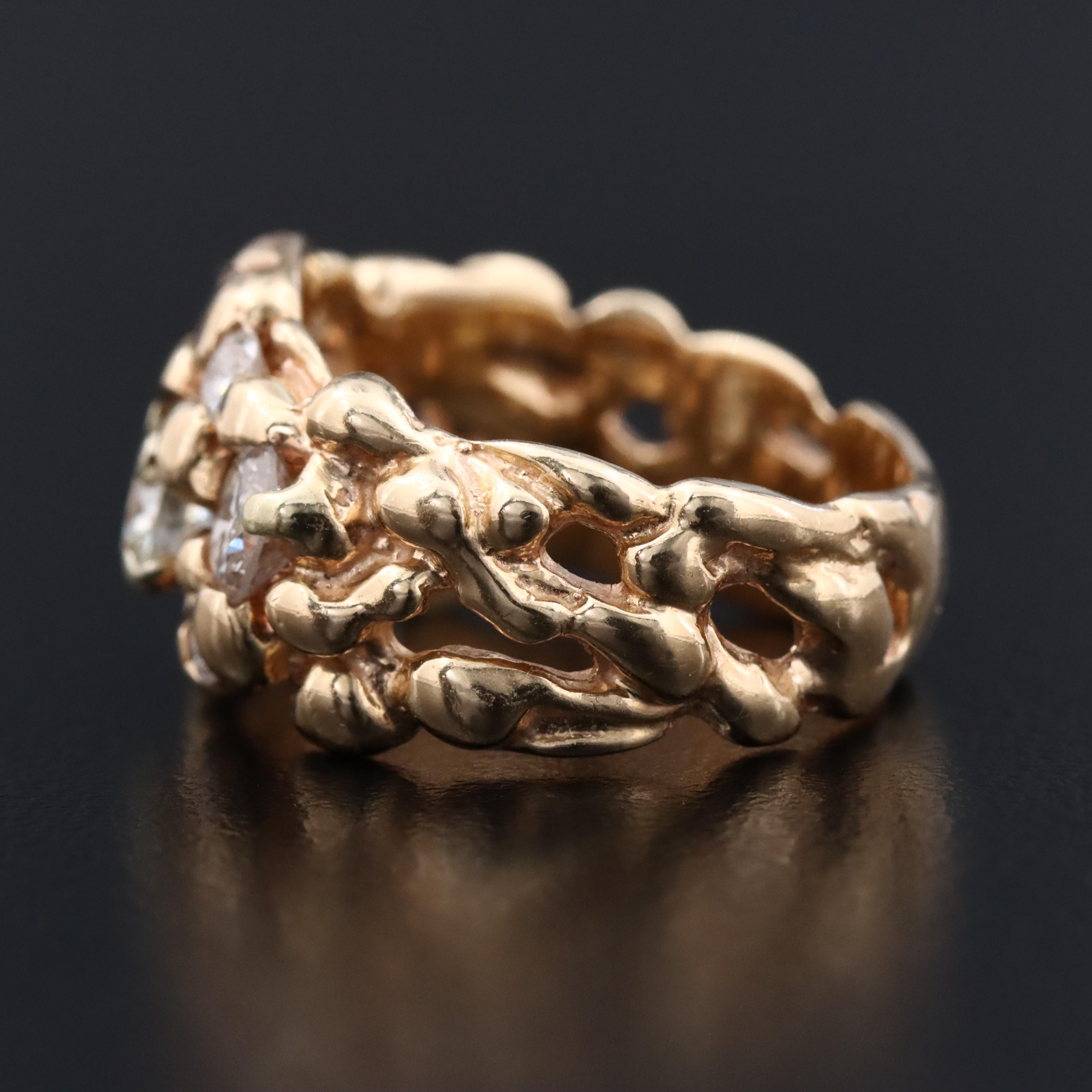 14K 1.28 CTW Diamond Biomorphic Ring