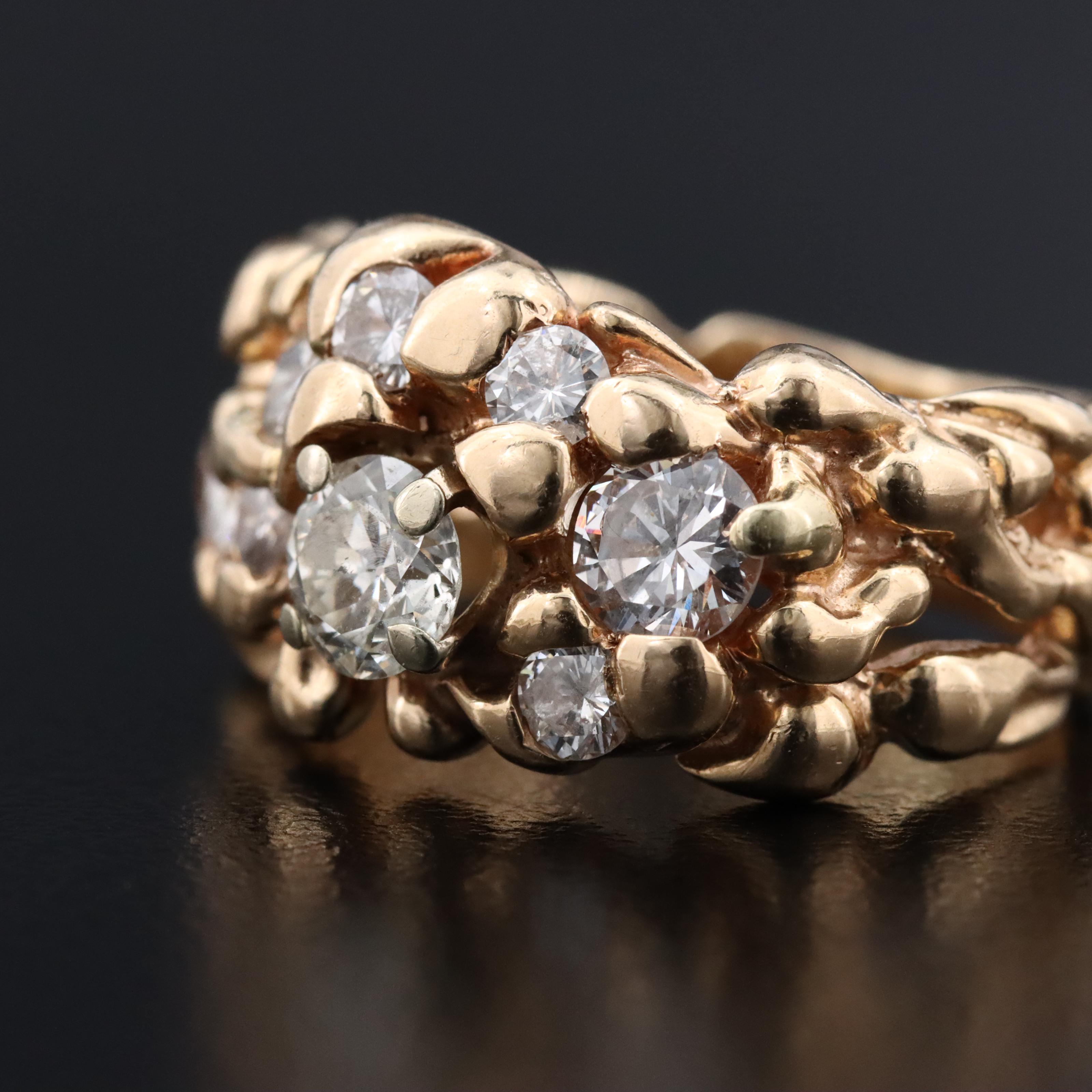 14K 1.28 CTW Diamond Biomorphic Ring