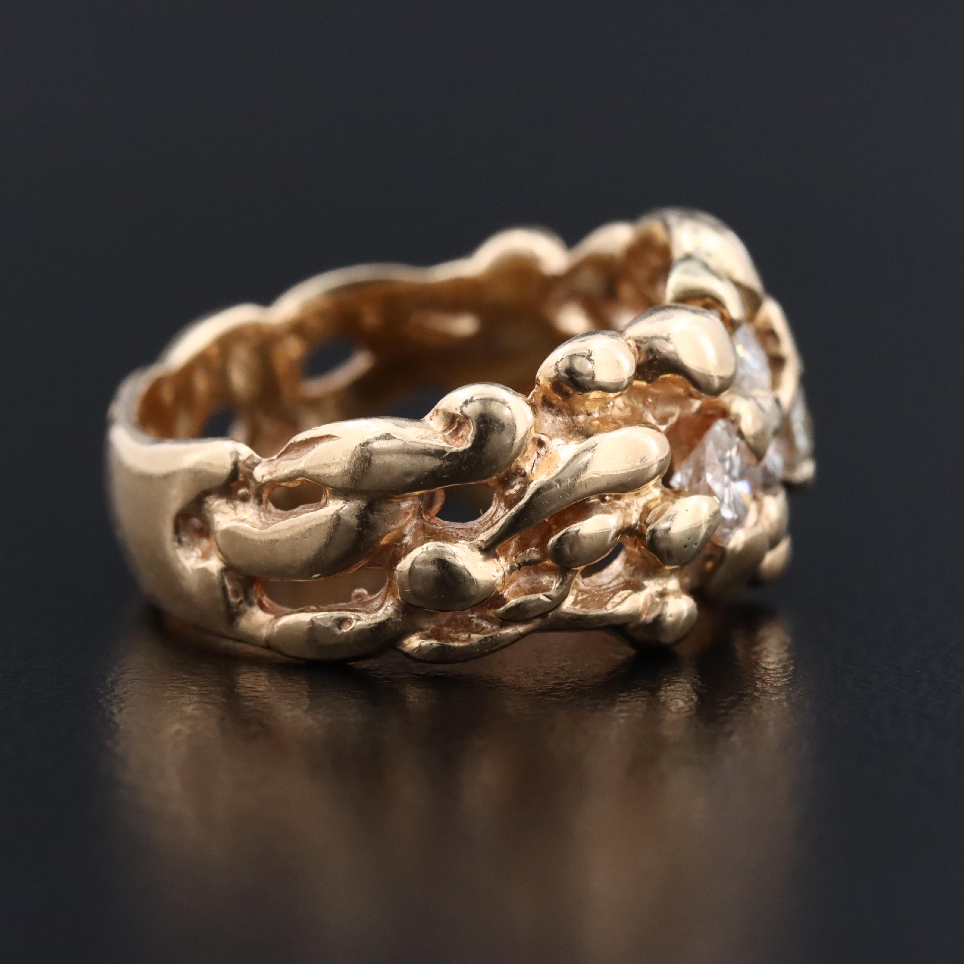 14K 1.28 CTW Diamond Biomorphic Ring