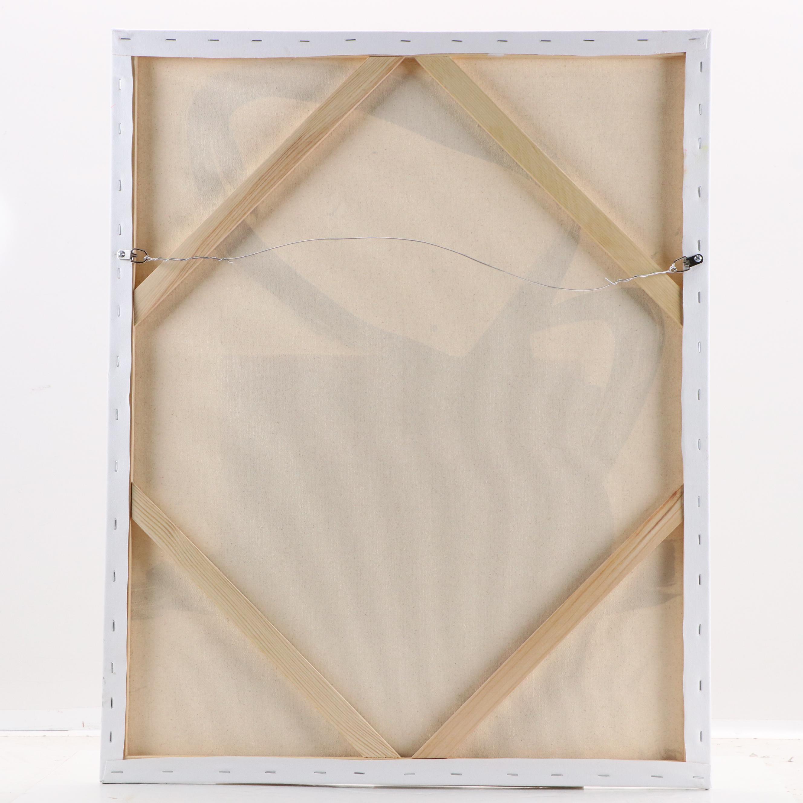 Robbie Kemper Abstract Acrylic Painting "Loopy," 21st Century