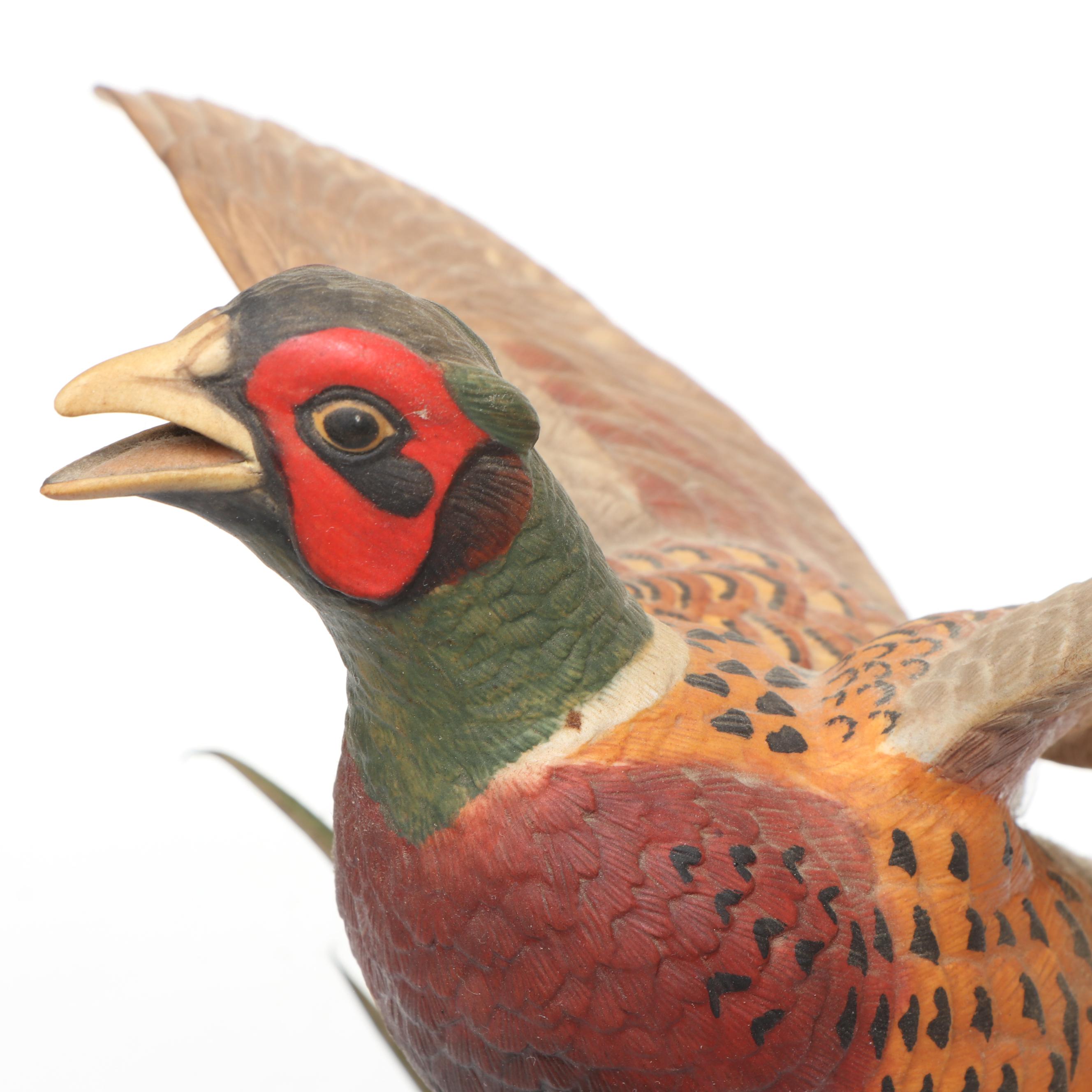 The Franklin Mint "Black Grouse" and "Ring-Necked Pheasant" Porcelain Birds