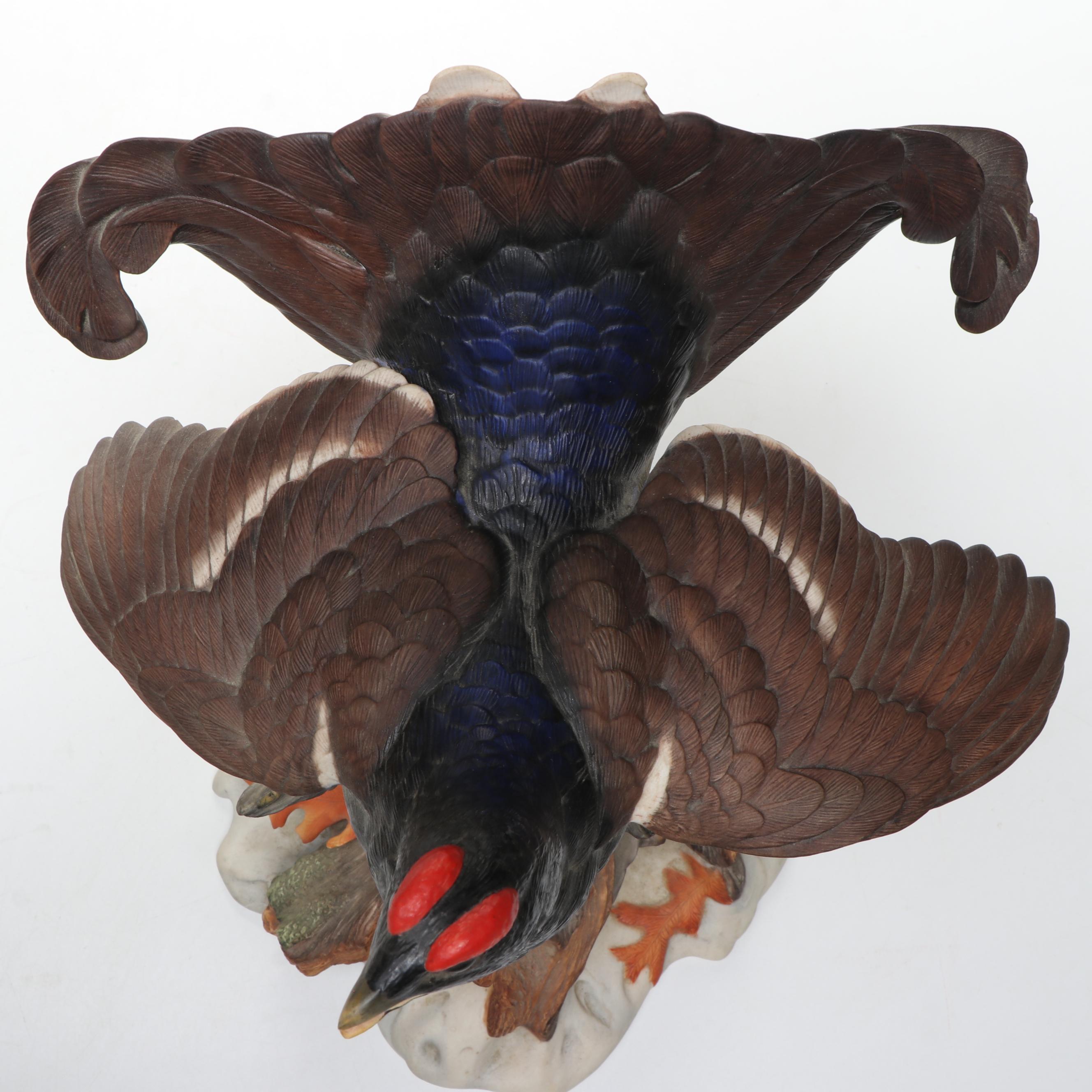 The Franklin Mint "Black Grouse" and "Ring-Necked Pheasant" Porcelain Birds