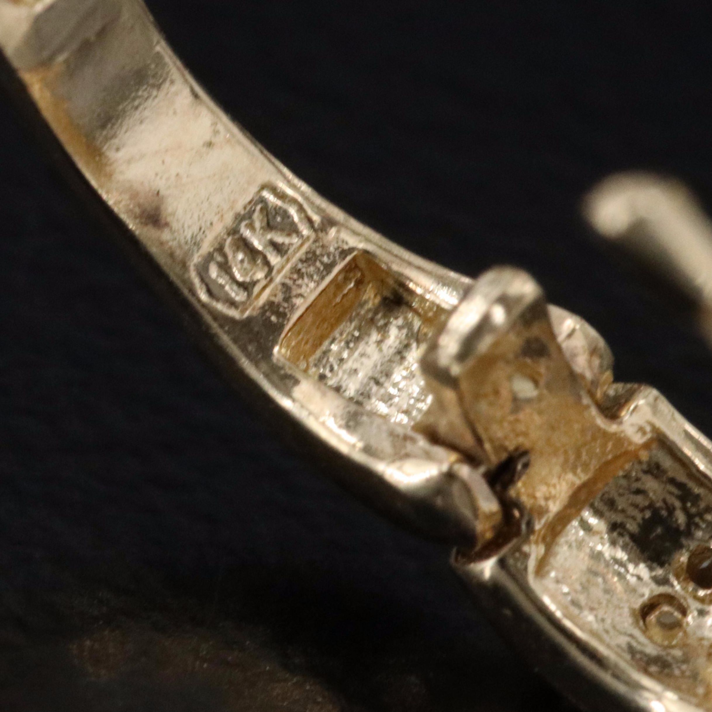 14K Apatite and Diamond Earrings