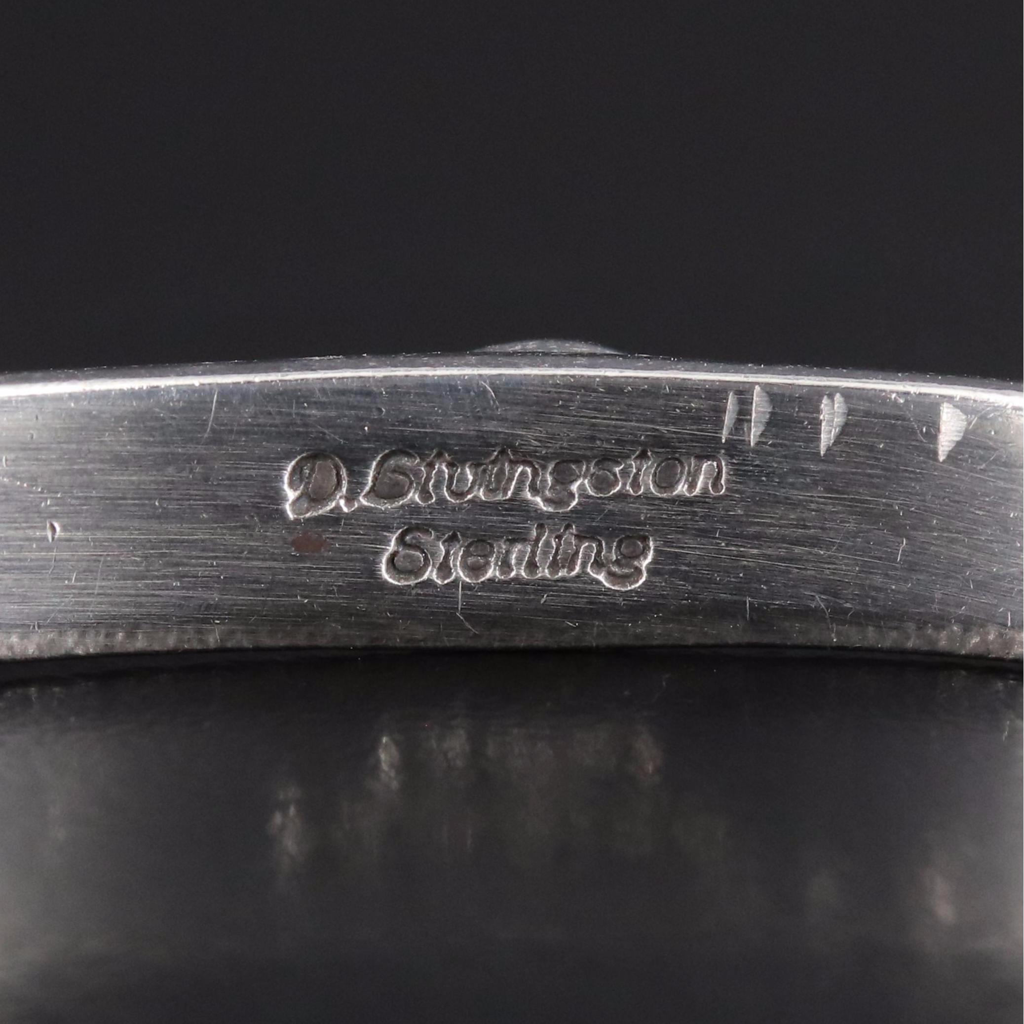 Darren Livingston Navajo Diné Sterling Opal Cuff Bracelet