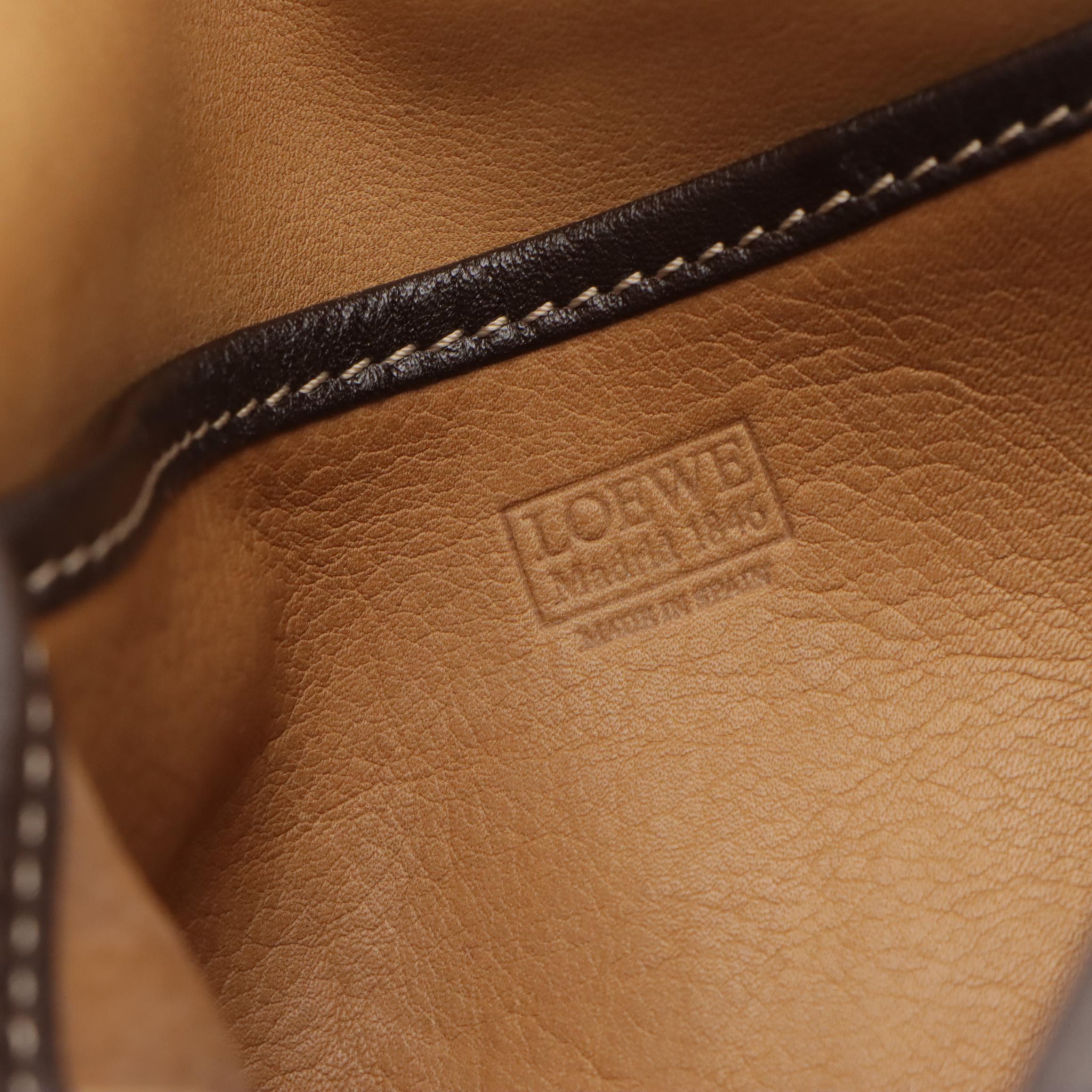 Loewe Suede and Leather Anagram Front-Flap Crossbody Bag