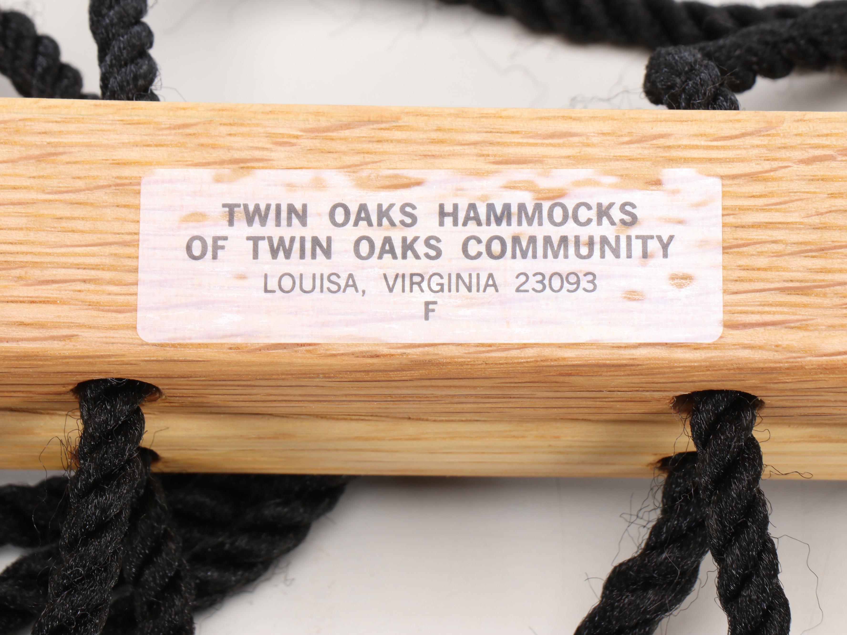 Twin Oaks Black Rope Hammock