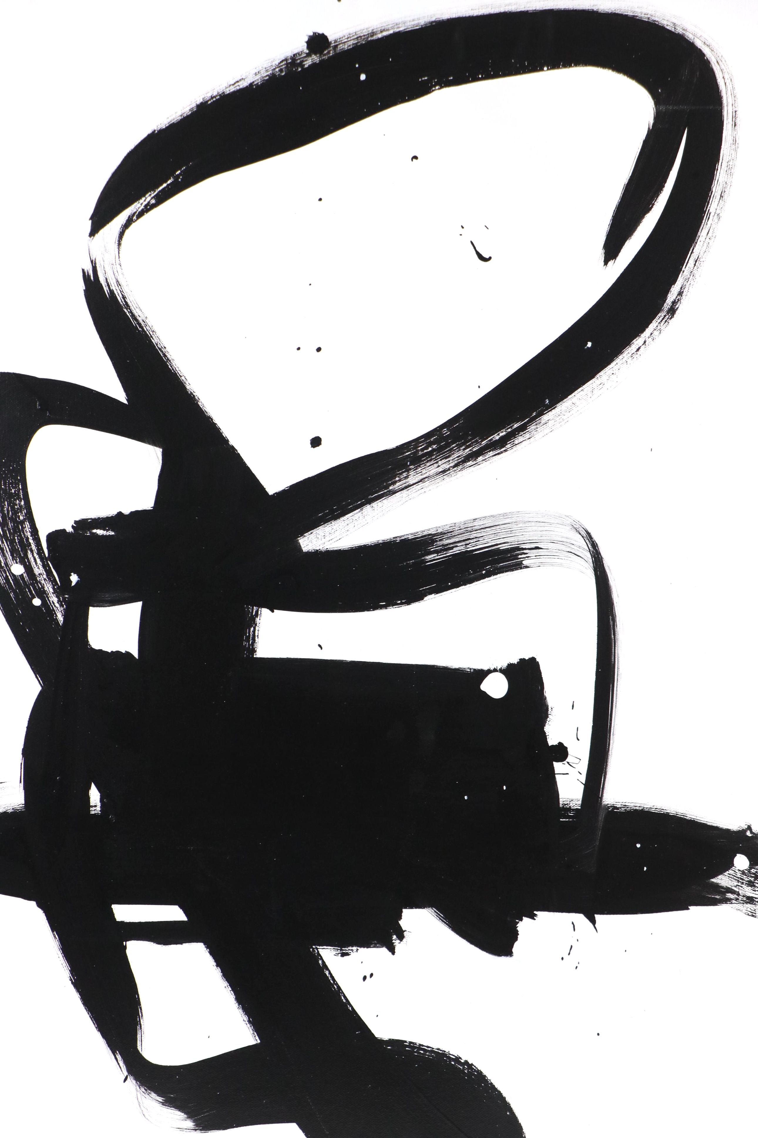 Robbie Kemper Abstract Acrylic Painting "Loopy," 21st Century