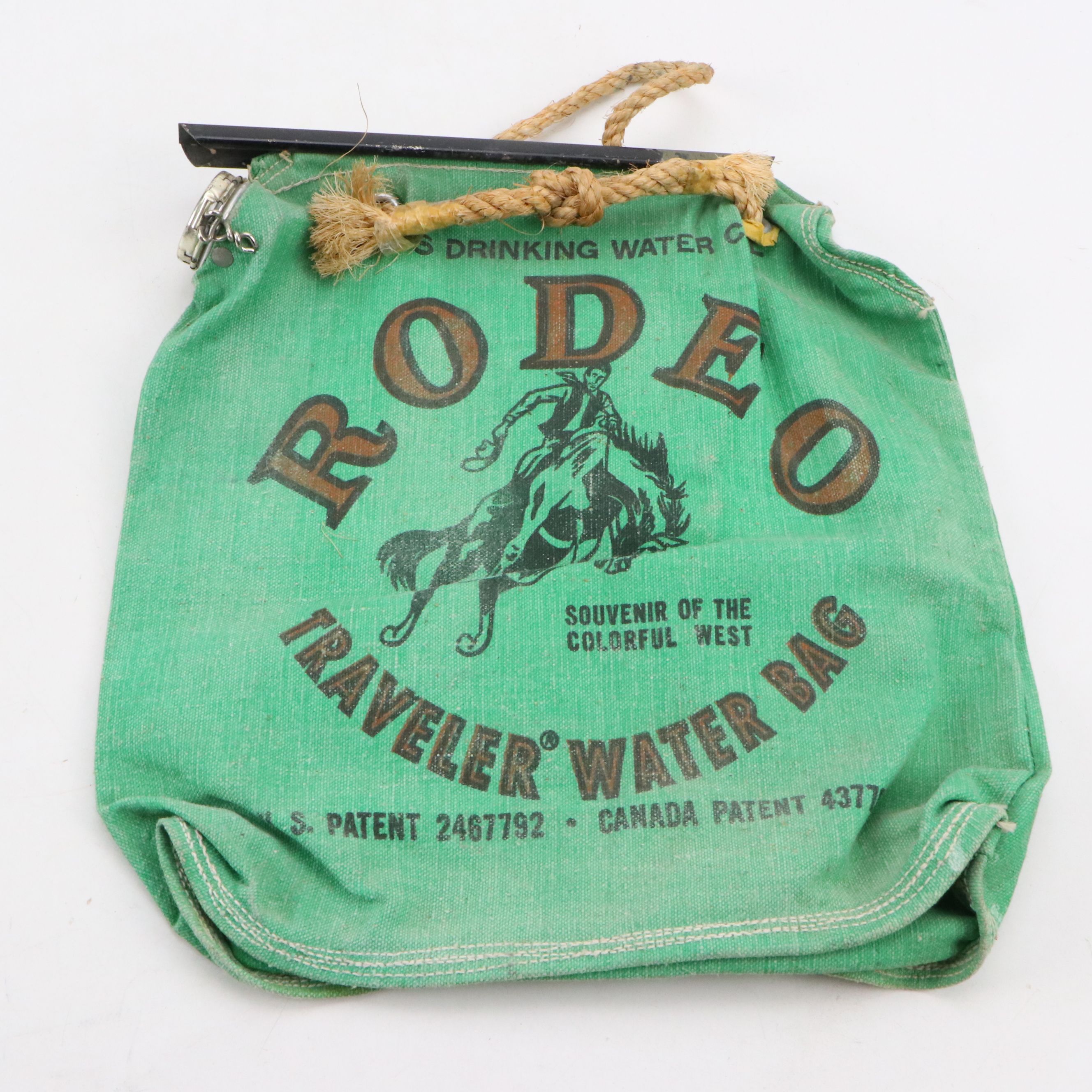 Pueblo Tent & Awning Co. Minnequa and Rodeo Travel Water Bags, Mid-20th Century