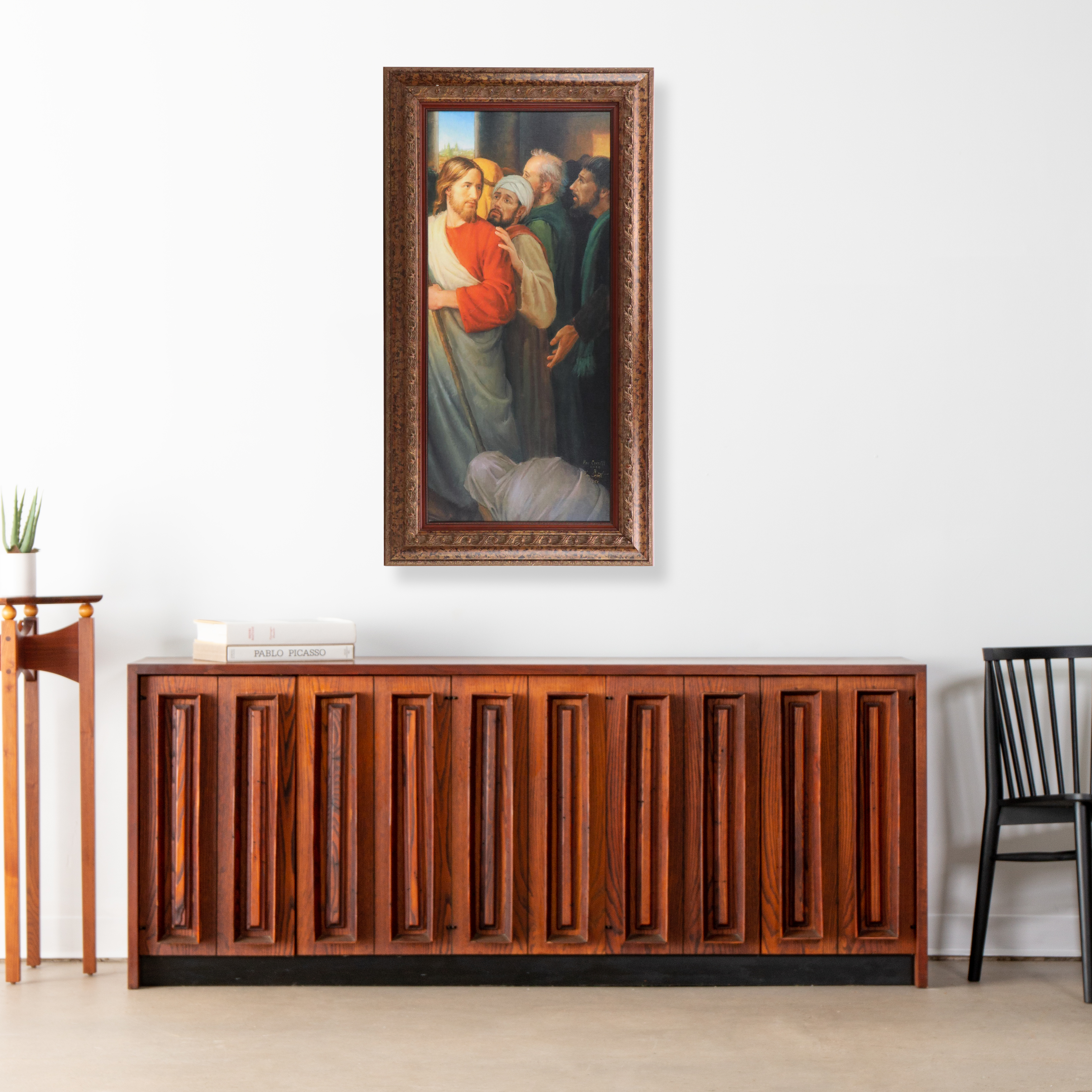 Ken Corbett Biblical Giclée of Jesus with Followers, Circa 2004