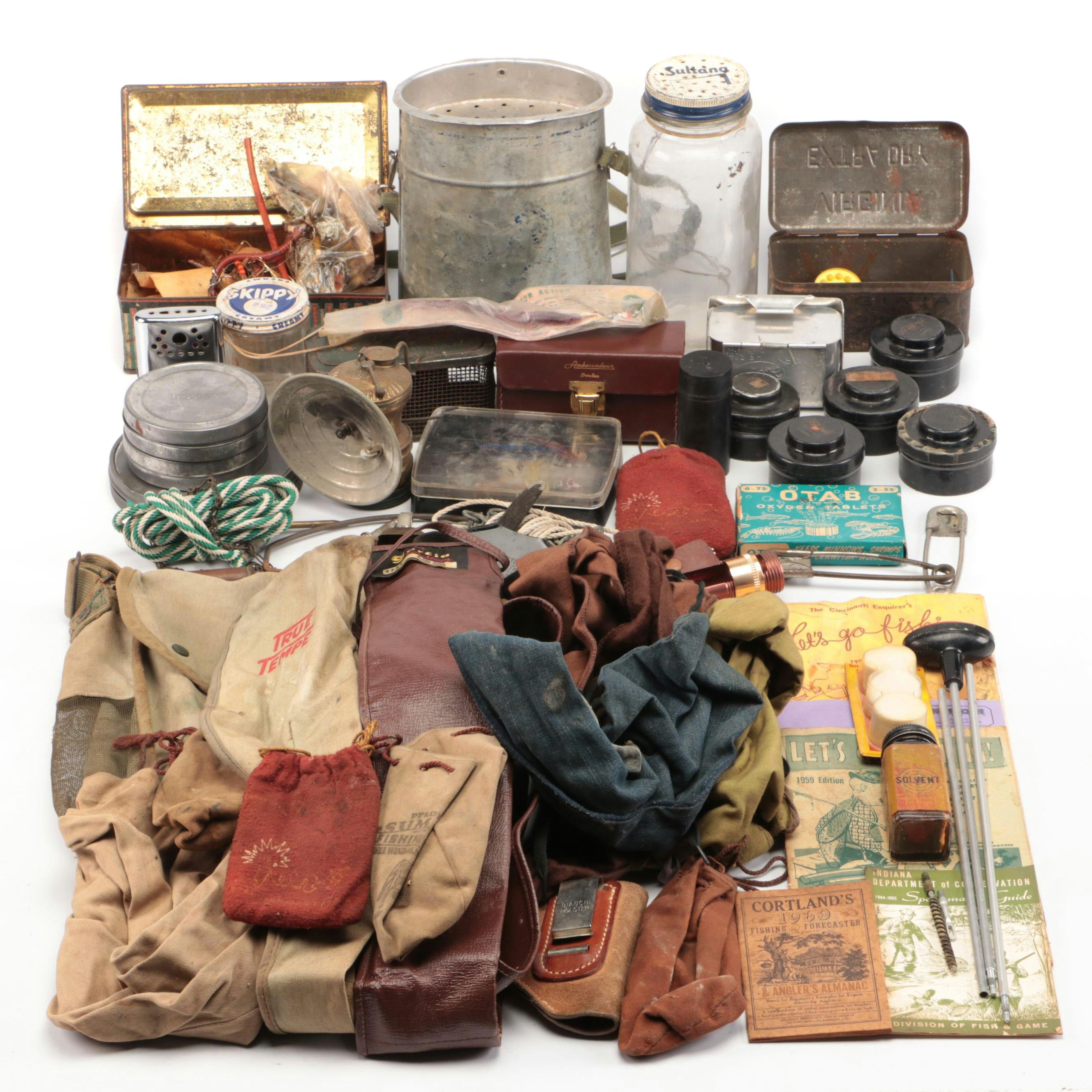 Fish and Wildlife Guides, Bait Buckets and Other Fishing Gear, Mid-20th Century