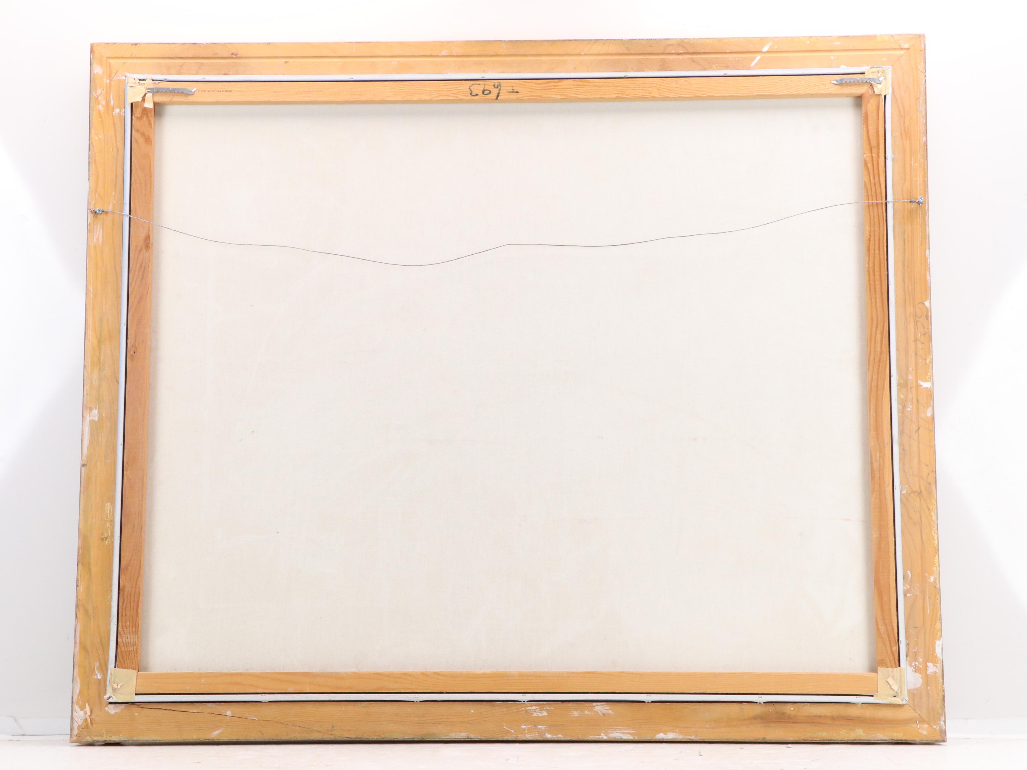 Carter Acrylic Floral Painting of Snapdragons, Late 20th Century